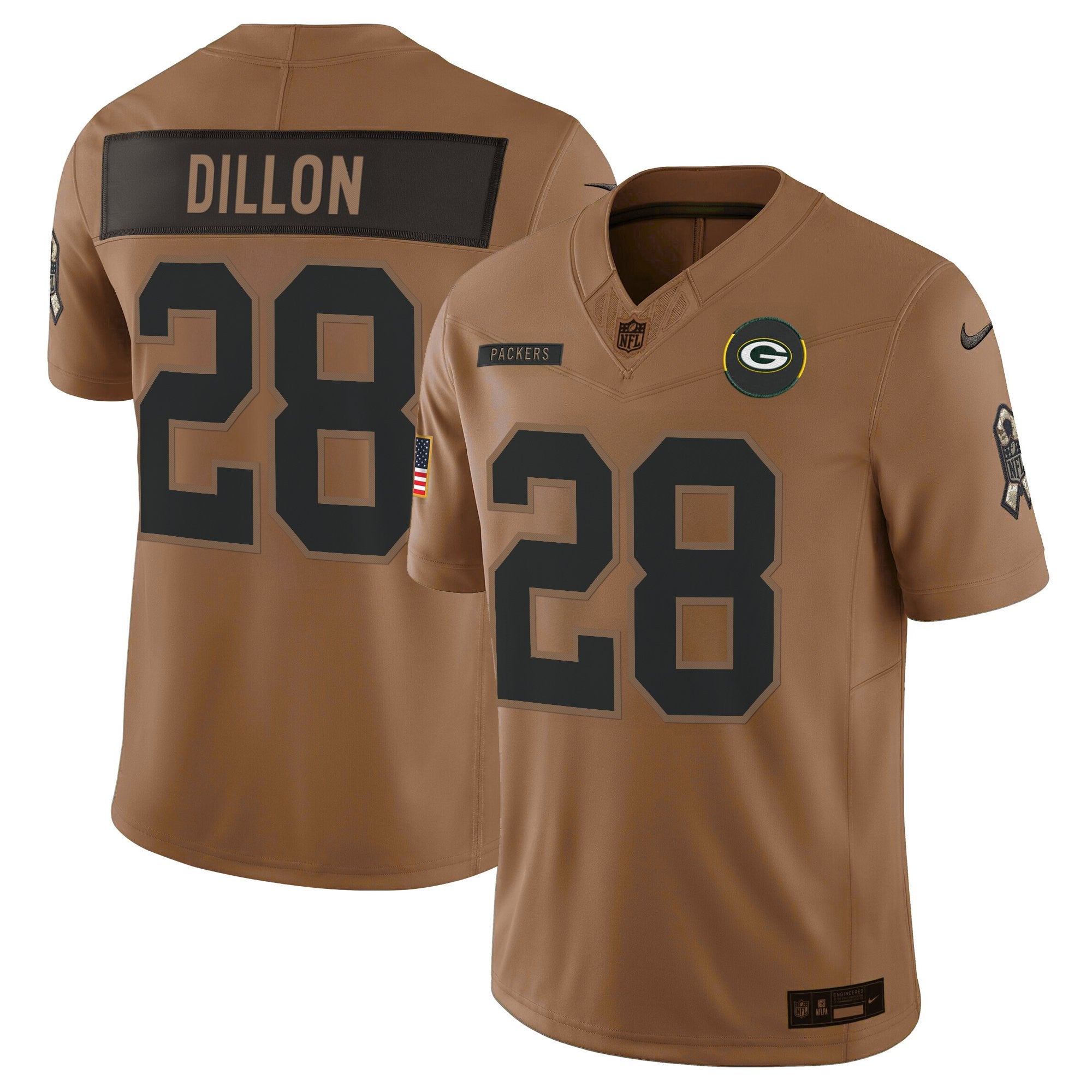 Men's Green Bay Packers 2025 Salute to Service Vapor Limited Jersey - All Stitched