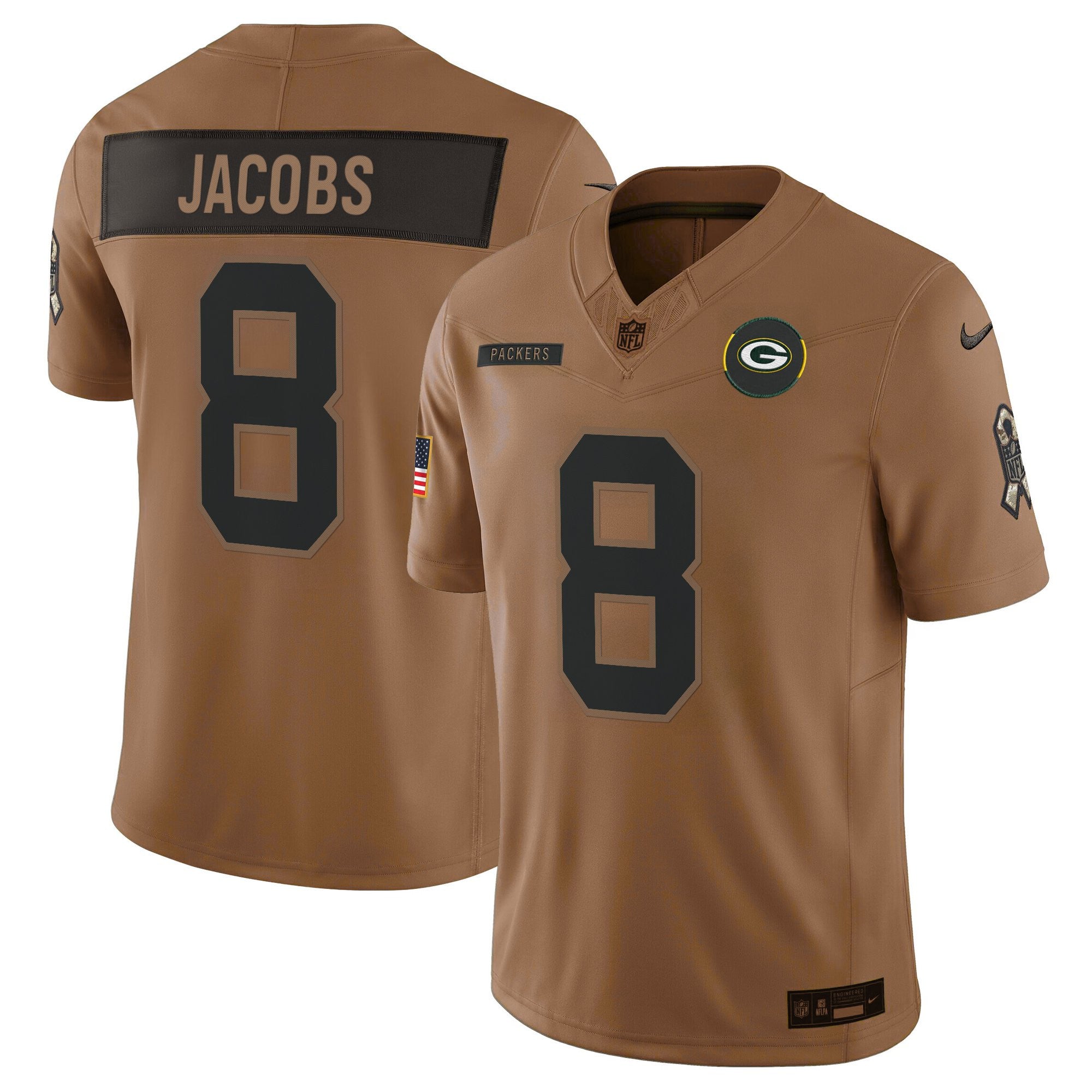 Men's Green Bay Packers 2025 Salute to Service Vapor Limited Jersey - All Stitched