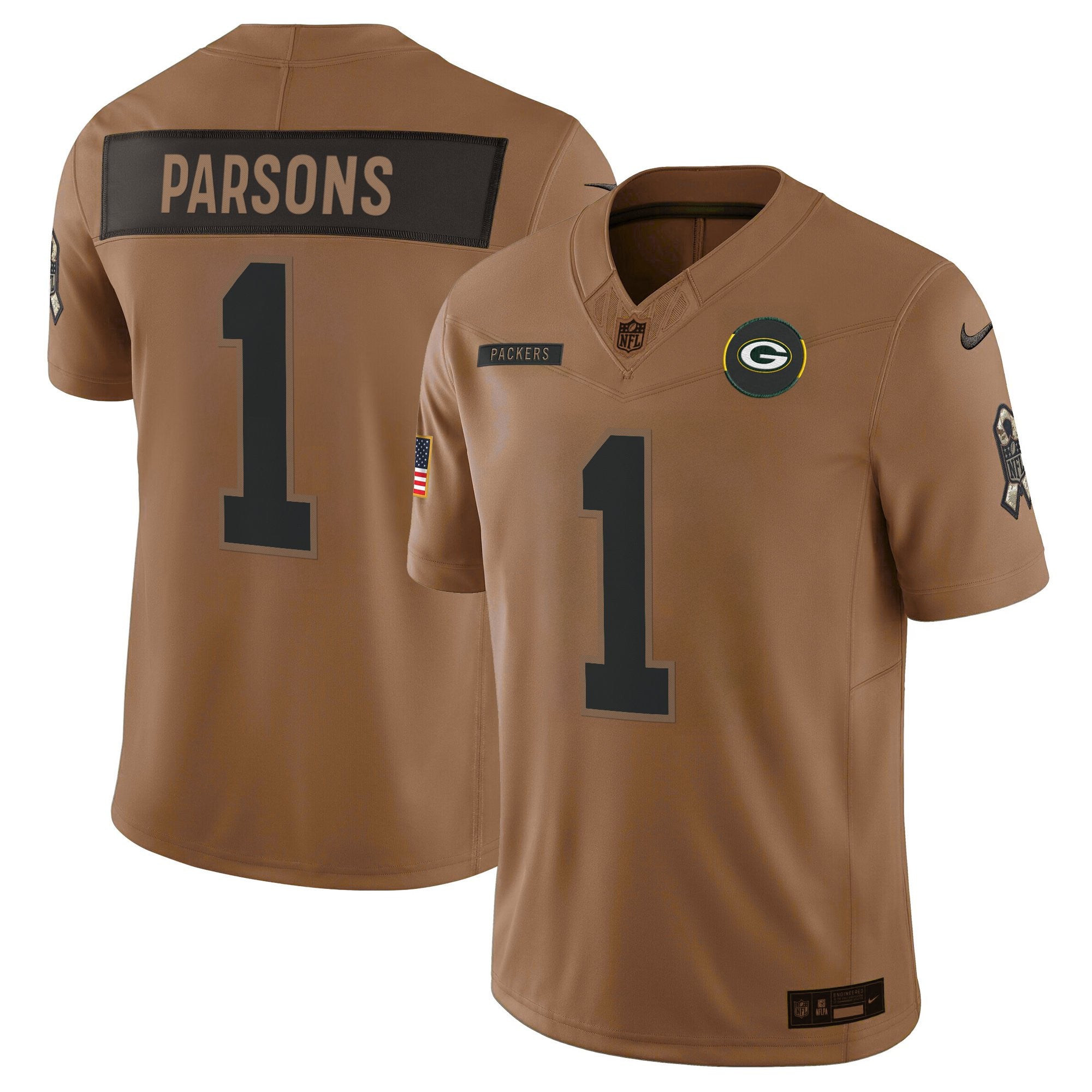 Men's Green Bay Packers 2025 Salute to Service Vapor Limited Jersey - All Stitched