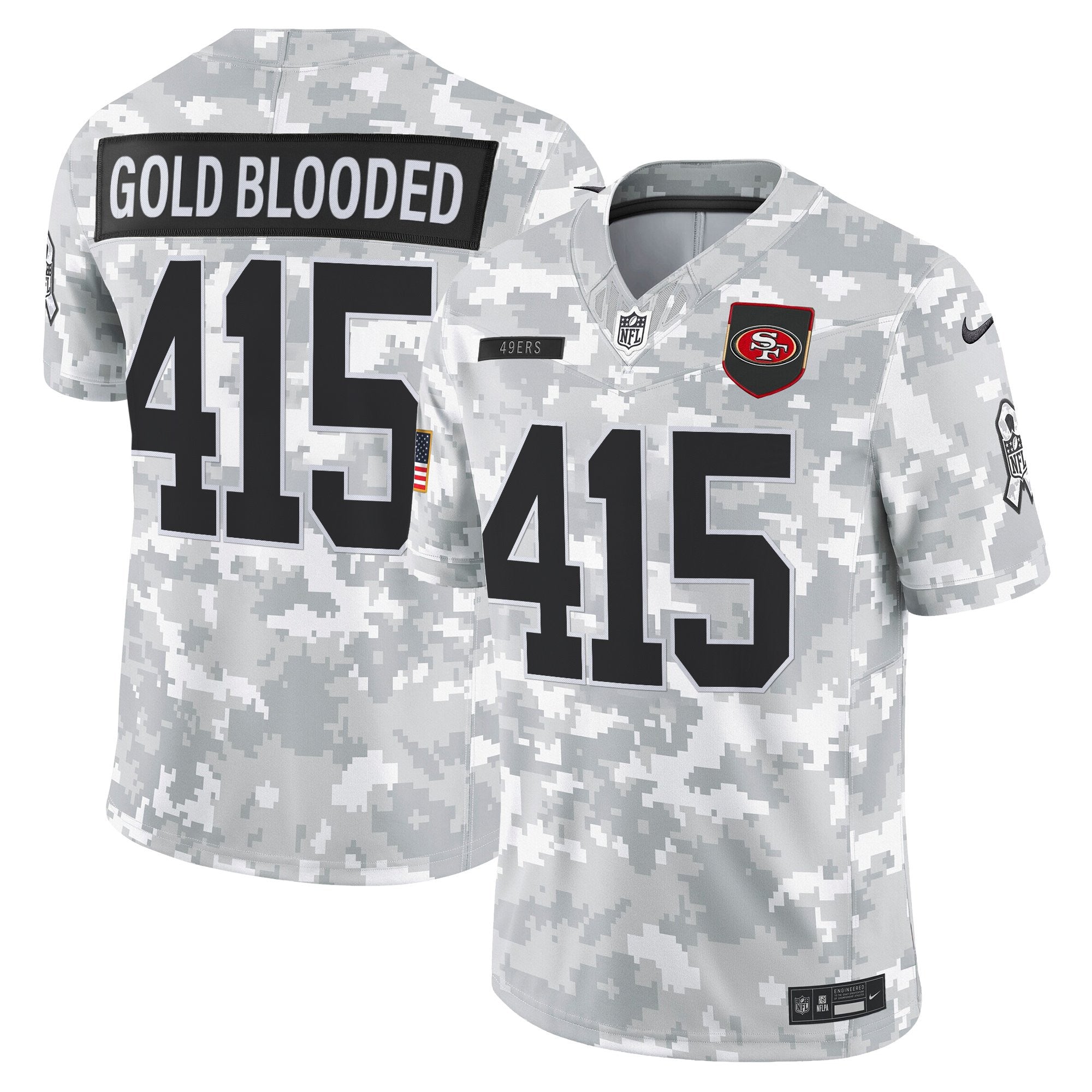 Men's San Francisco 49ers 2025 Salute to Service Vapor Limited Jersey - All Stitched