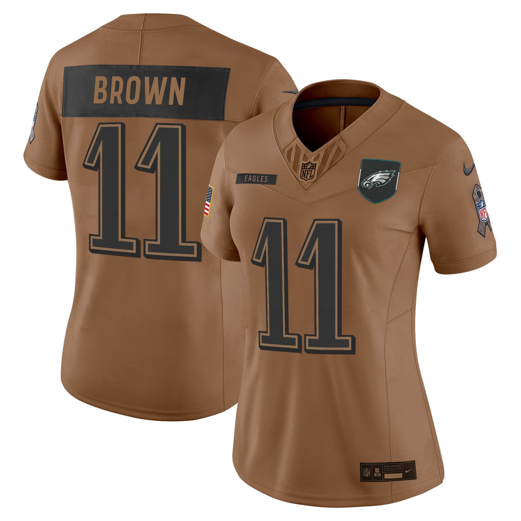 Women's Philadelphia Eagles 2025 Salute to Service Limited Jersey - All Stitched
