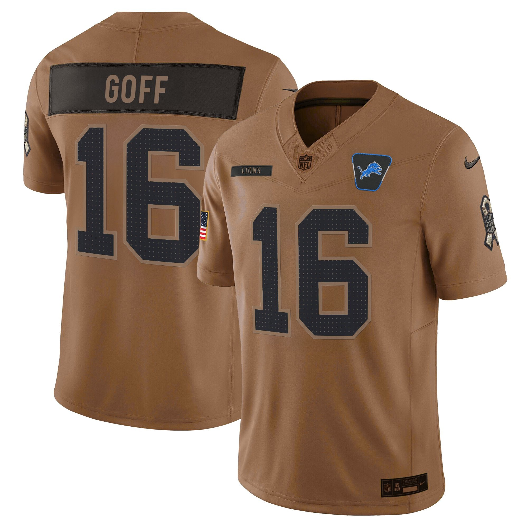Men's Detroit Lions 2025 Salute to Service Vapor Limited Jersey - All Stitched