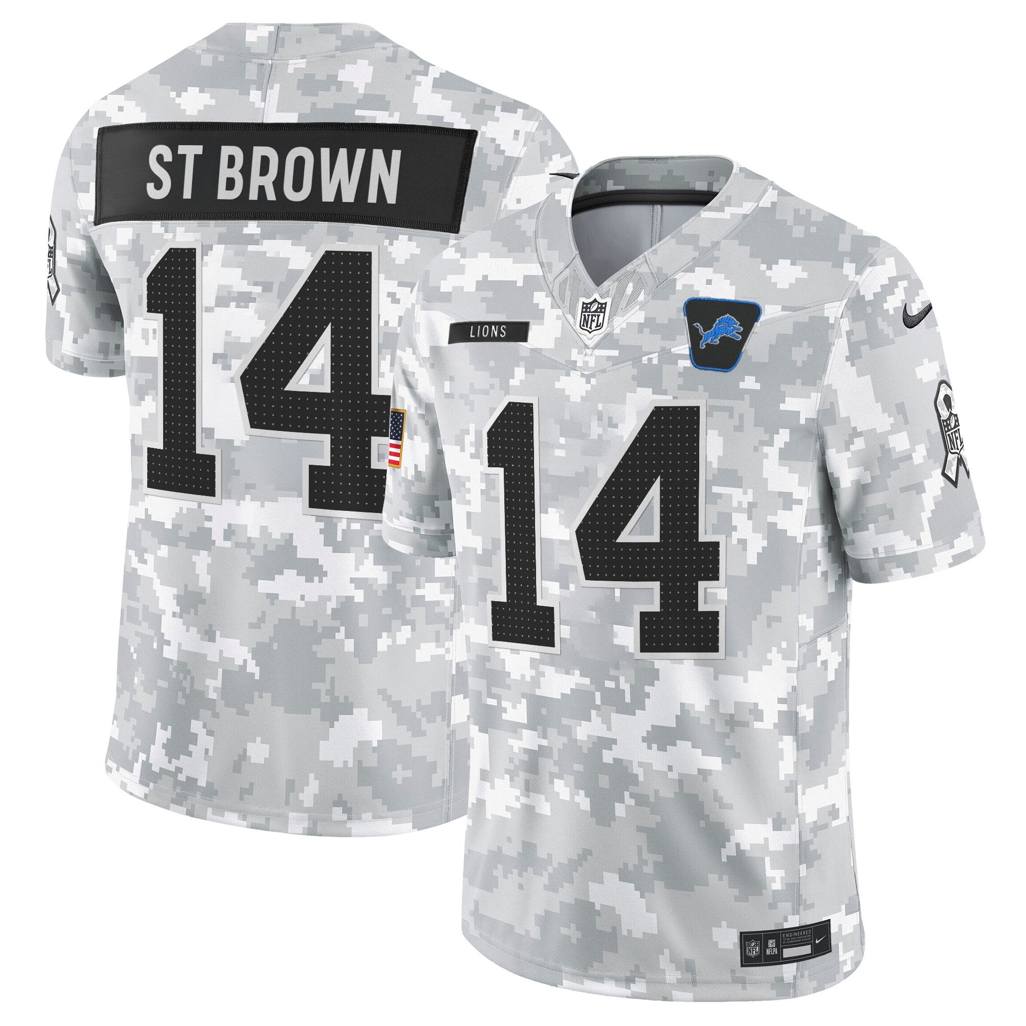Men's Detroit Lions 2025 Salute to Service Vapor Limited Jersey - All Stitched