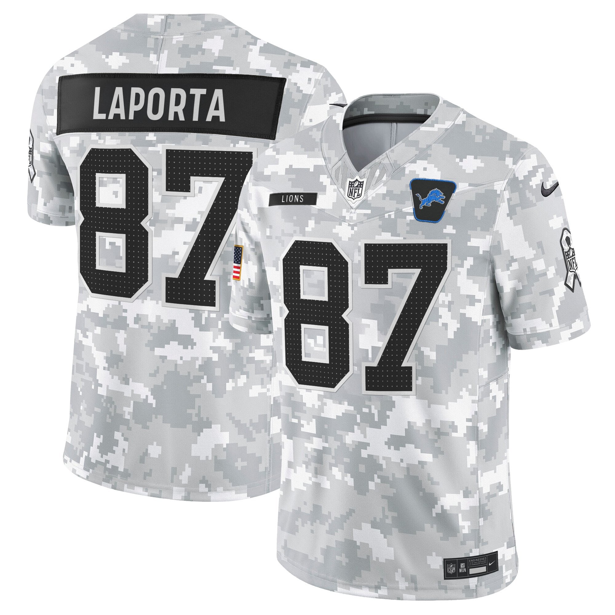 Men's Detroit Lions 2025 Salute to Service Vapor Limited Jersey - All Stitched