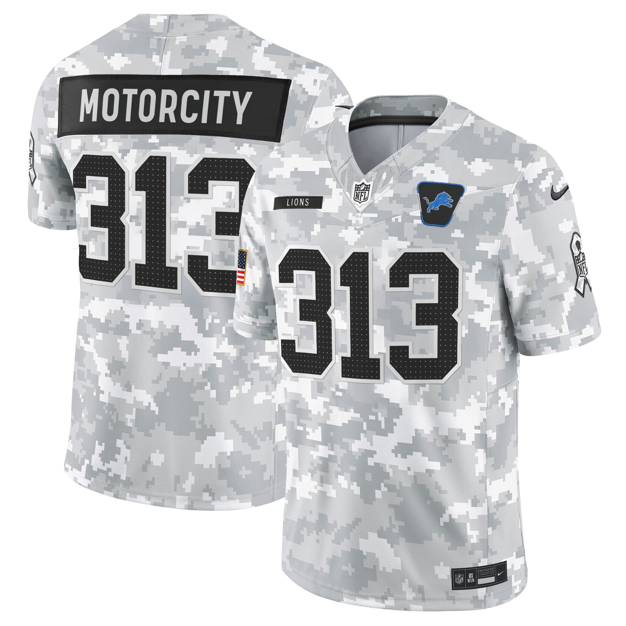 Men's Detroit Lions 2025 Salute to Service Vapor Limited Jersey - All Stitched