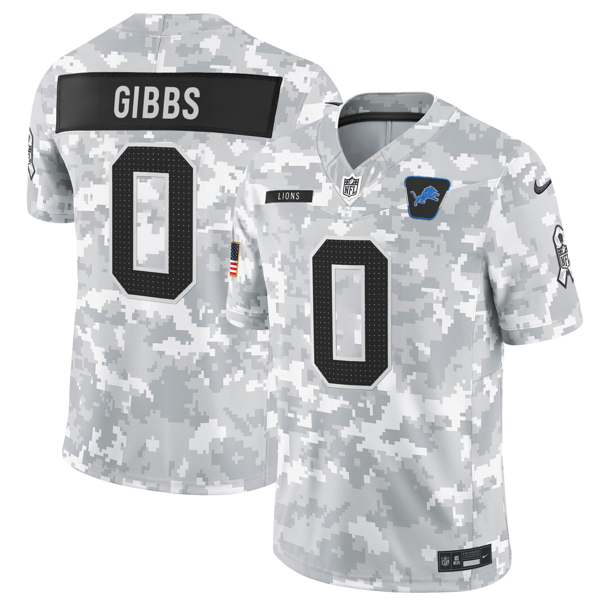 Men's Detroit Lions 2025 Salute to Service Vapor Limited Jersey - All Stitched