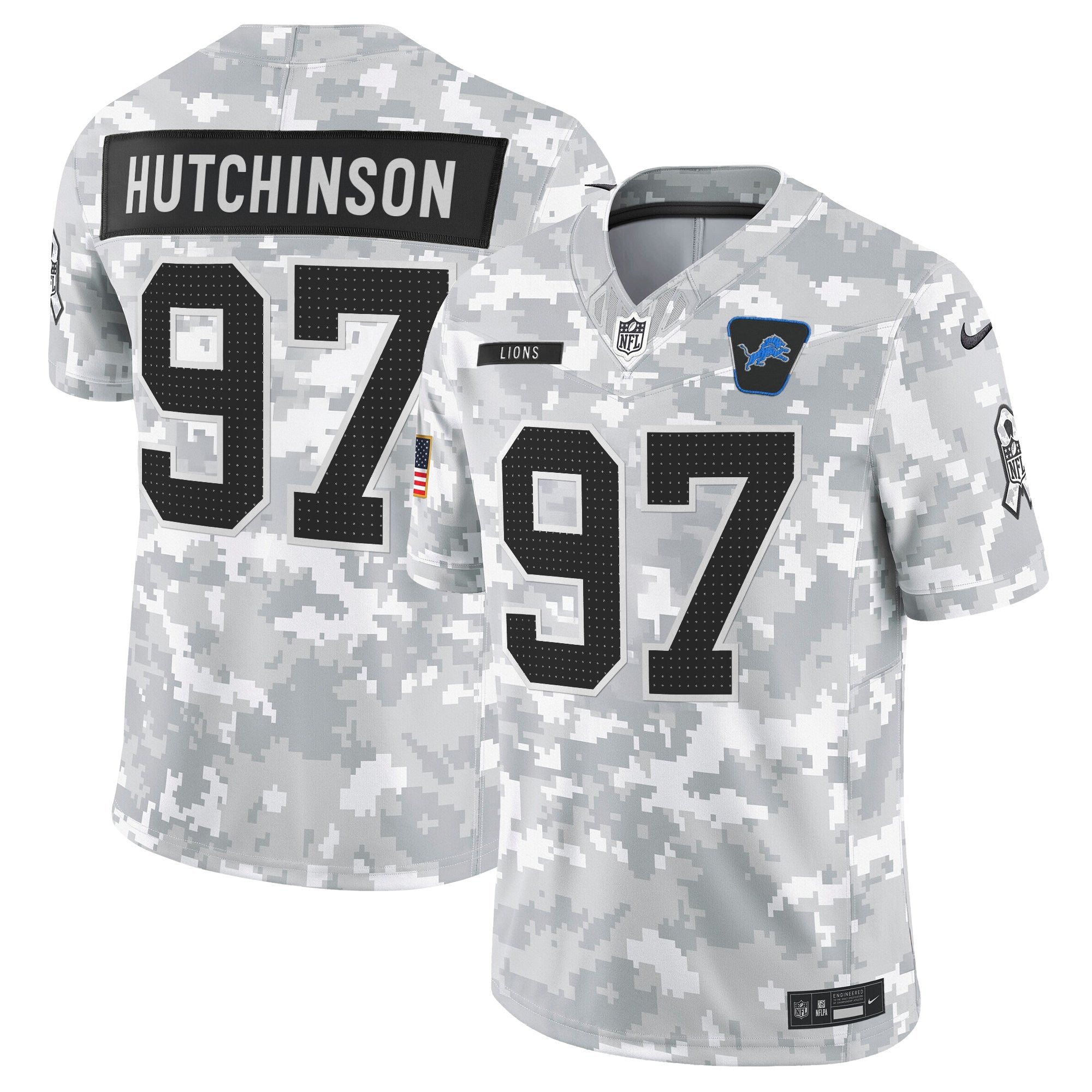 Men's Detroit Lions 2025 Salute to Service Vapor Limited Jersey - All Stitched