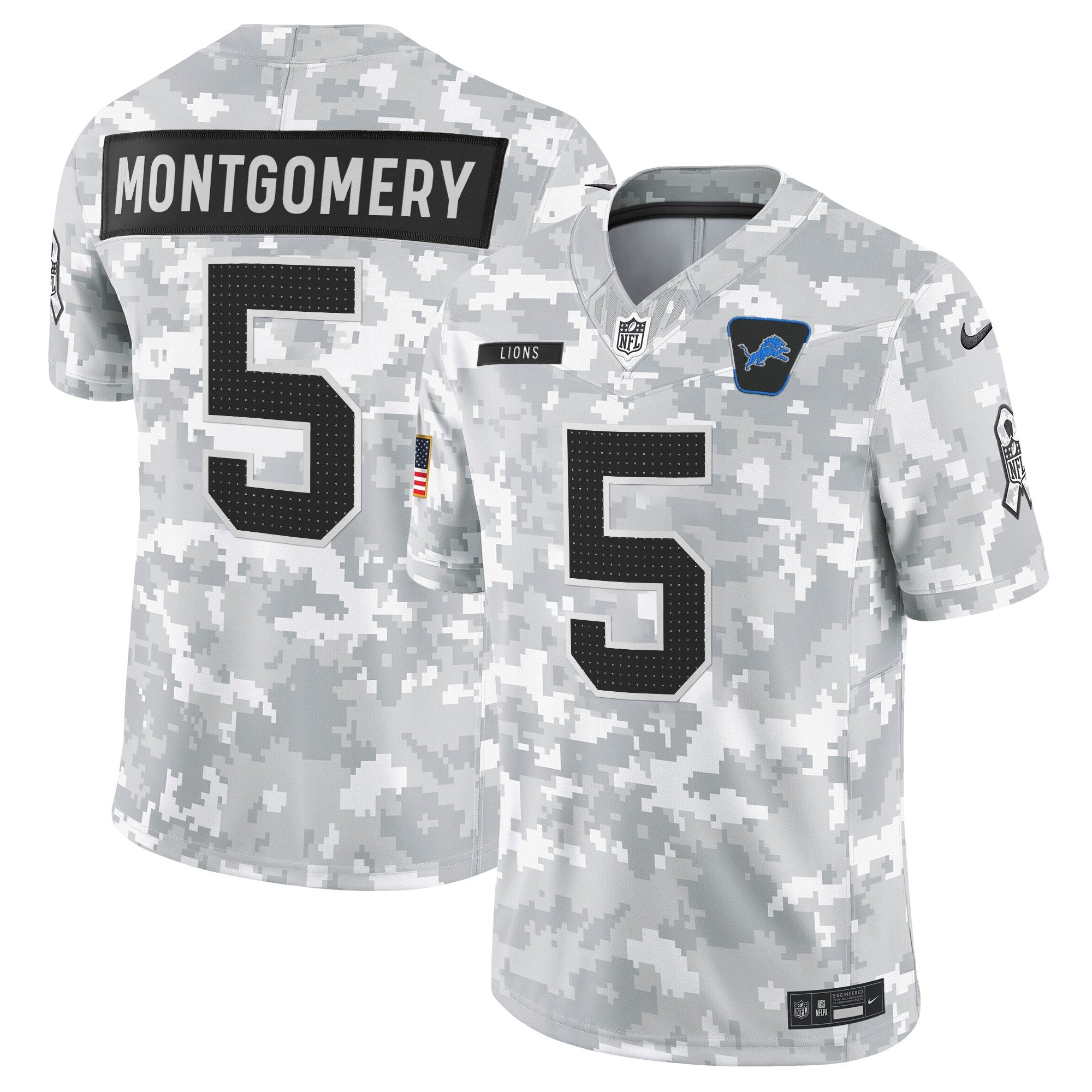 Men's Detroit Lions 2025 Salute to Service Vapor Limited Jersey - All Stitched