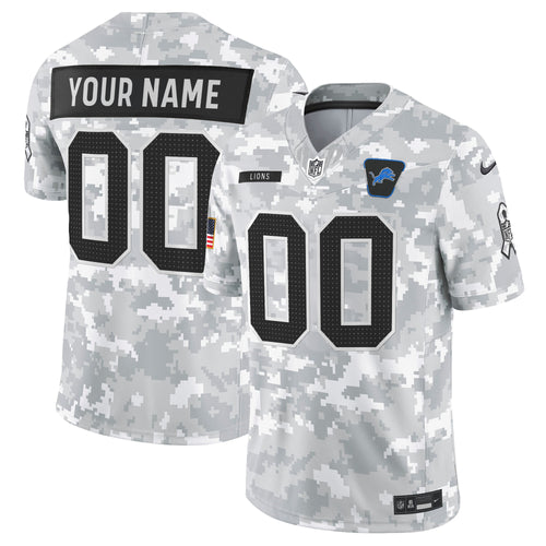 Detroit Lions 2025 Salute to Service Vapor Limited Custom Jersey - All Stitched