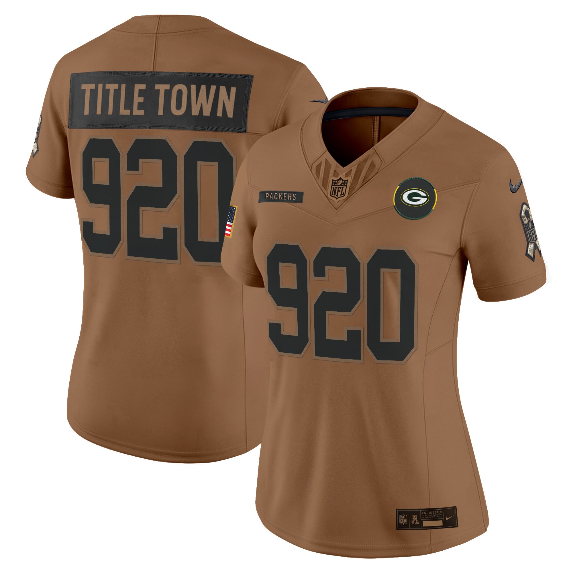 Women's Green Bay Packers 2025 Salute to Service Vapor Limited Jersey - All Stitched