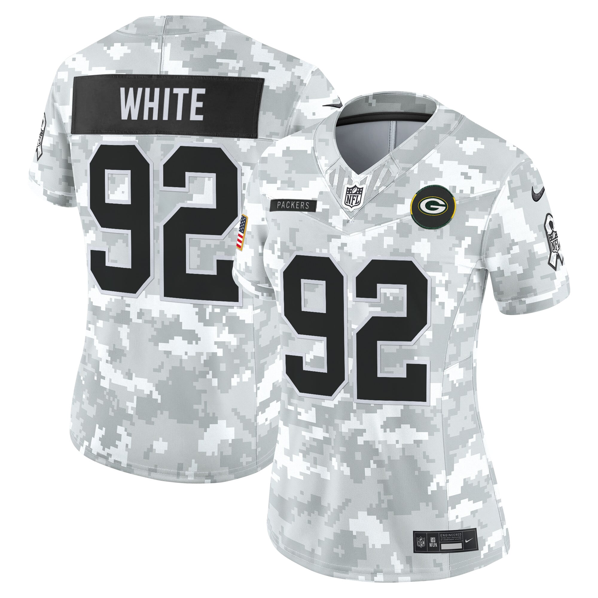 Women's Green Bay Packers 2025 Salute to Service Vapor Limited Jersey - All Stitched