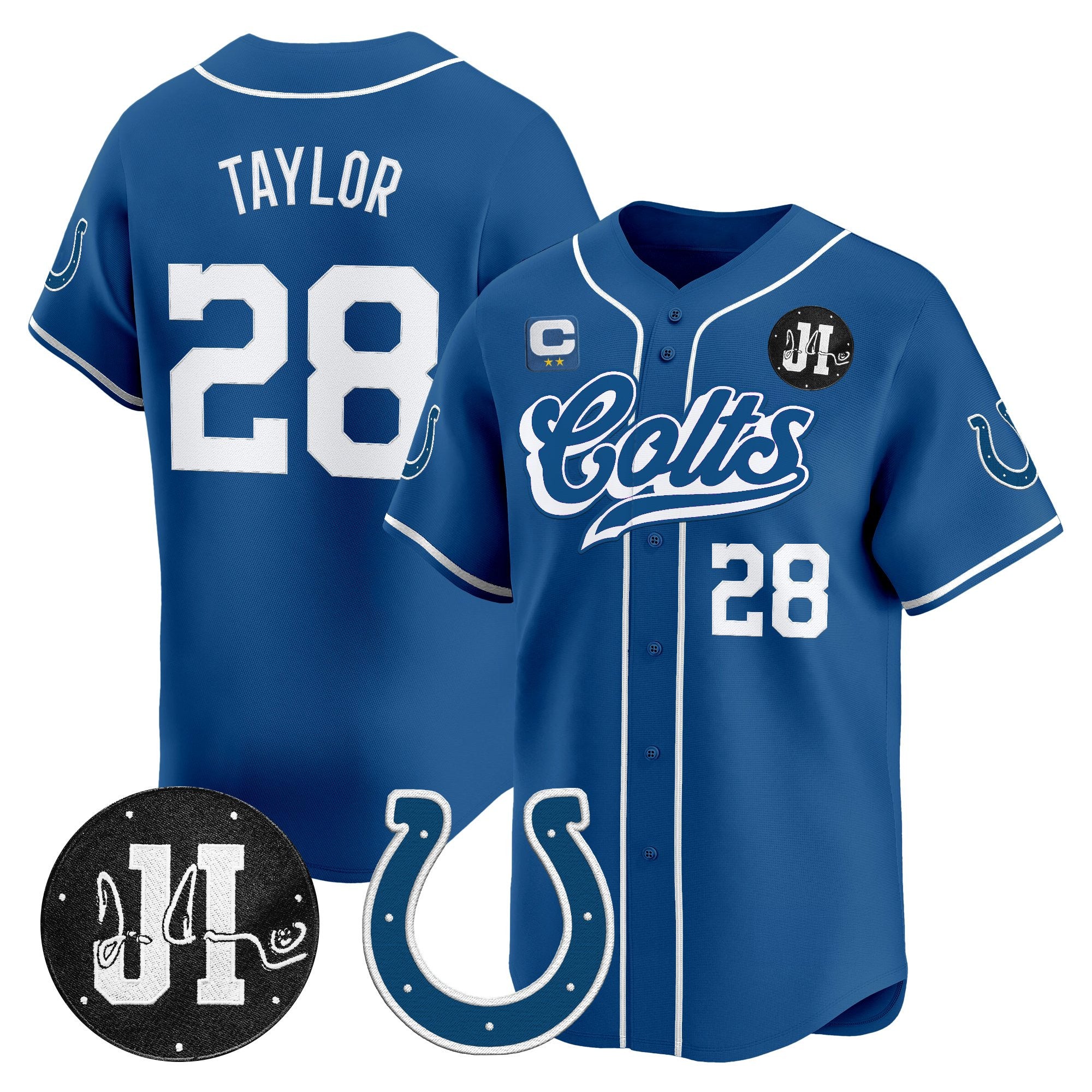Men's Indianapolis Colts 2025 Jim Irsay Patch Vapor Baseball Jersey - All Stitched