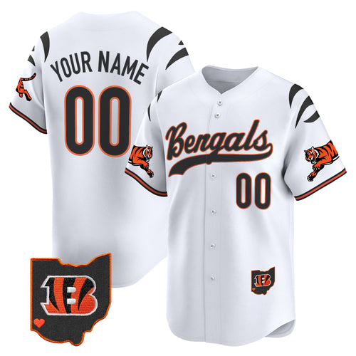 Cincinnati Bengals 2025 Vapor Limited Baseball Custom Jersey V2 - All Stitched