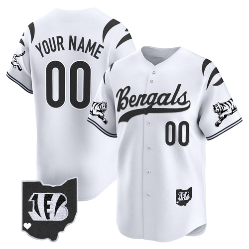 Cincinnati Bengals 2025 Vapor Limited Baseball Custom Jersey V2 - All Stitched