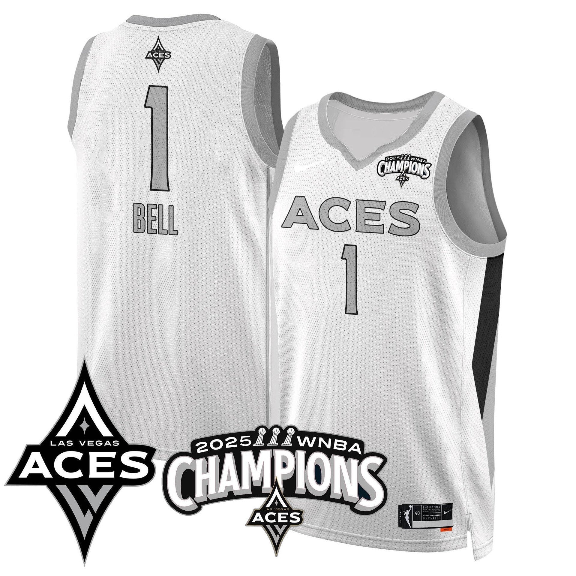Men's Las Vegas Aces 2025 WNBA Championship Jersey - All Stitched