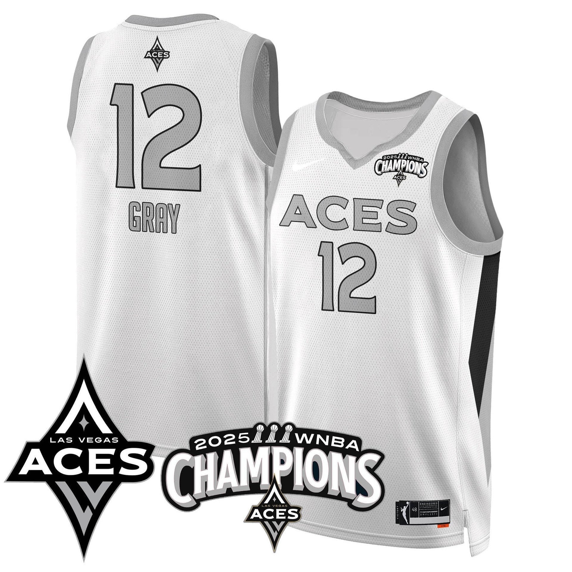 Men's Las Vegas Aces 2025 WNBA Championship Jersey - All Stitched