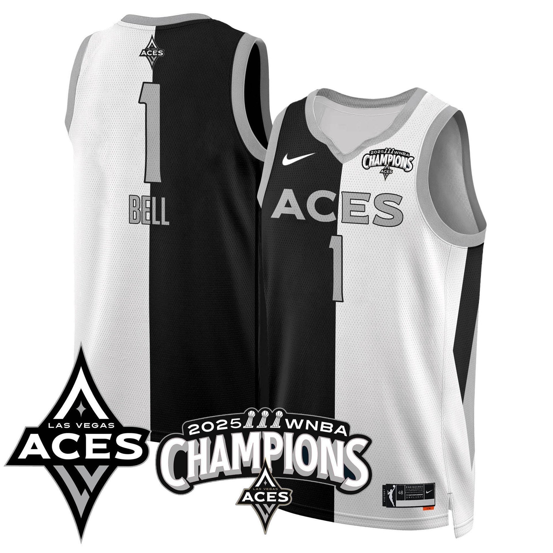 Men's Las Vegas Aces 2025 WNBA Championship Jersey - All Stitched
