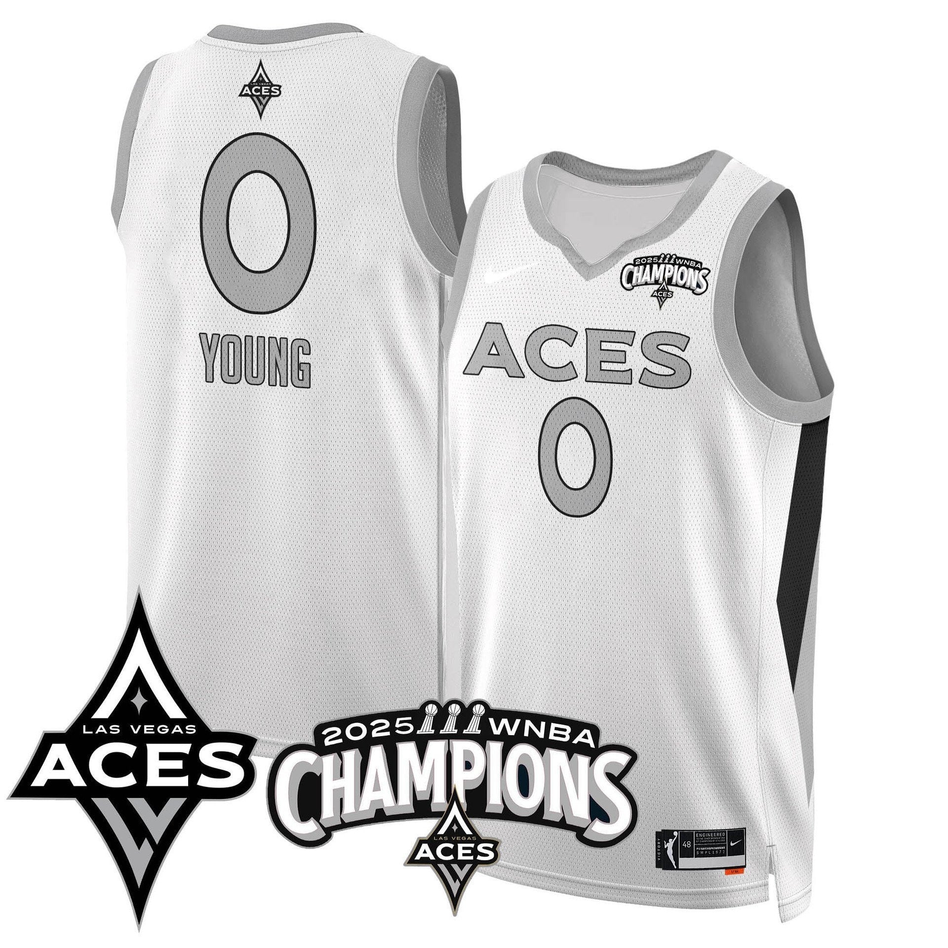 Men's Las Vegas Aces 2025 WNBA Championship Jersey - All Stitched