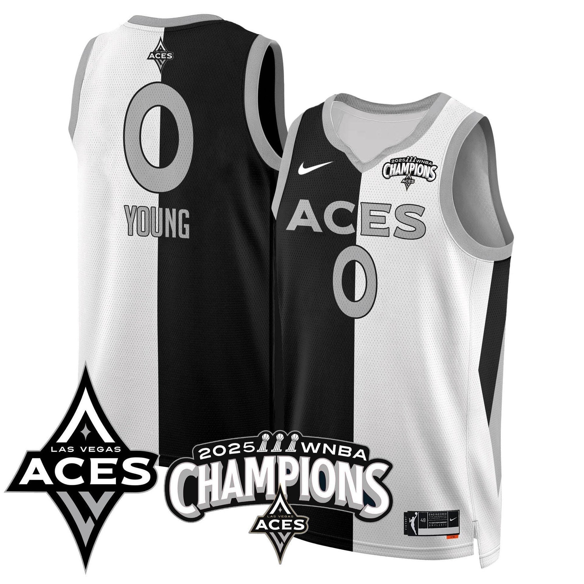 Men's Las Vegas Aces 2025 WNBA Championship Jersey - All Stitched