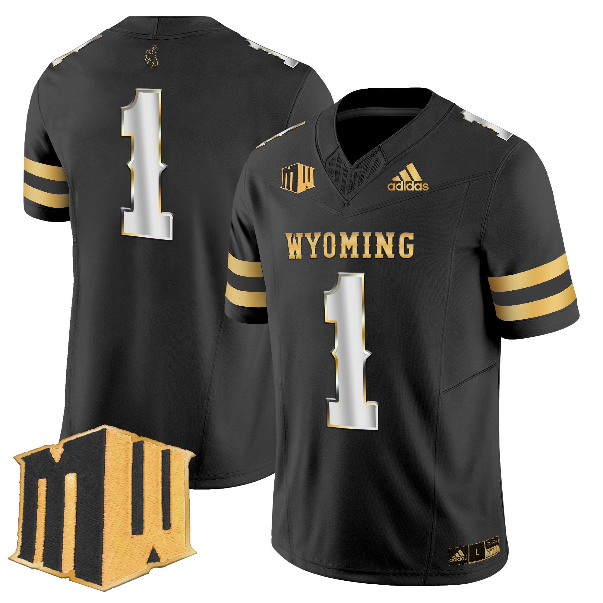 Men's Wyoming Cowboys 2025 Gold Vapor Limited Jersey - All Stitched