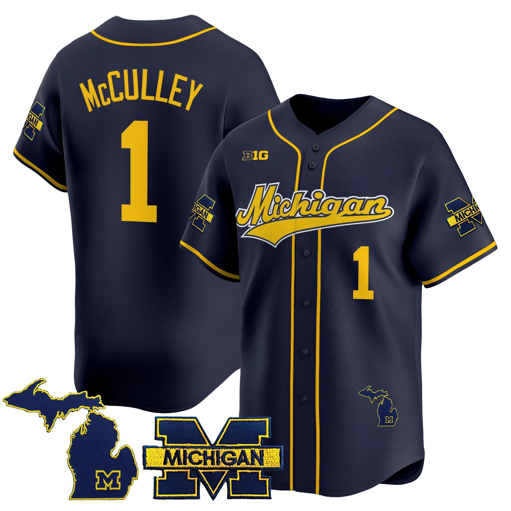Men's Michigan Wolverines 2025 Vapor Baseball Jersey - All Stitched
