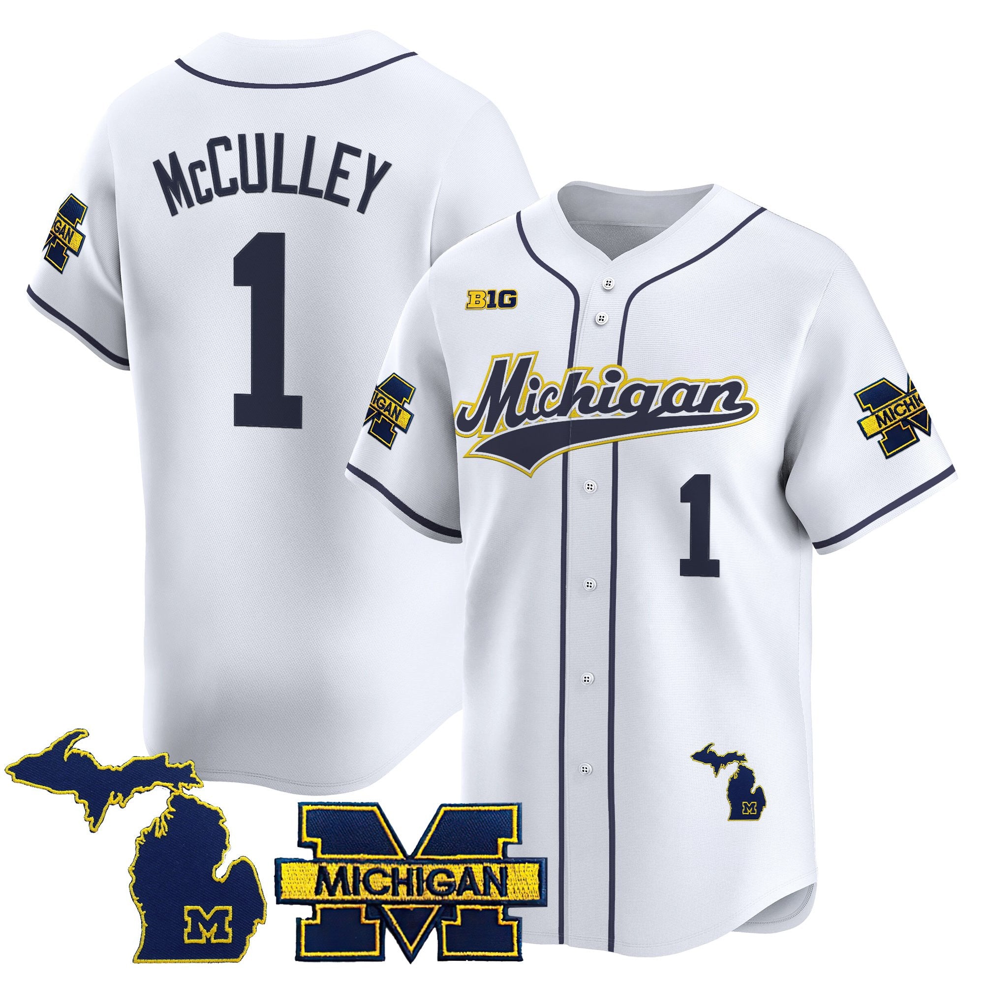 Men's Michigan Wolverines 2025 Vapor Baseball Jersey - All Stitched