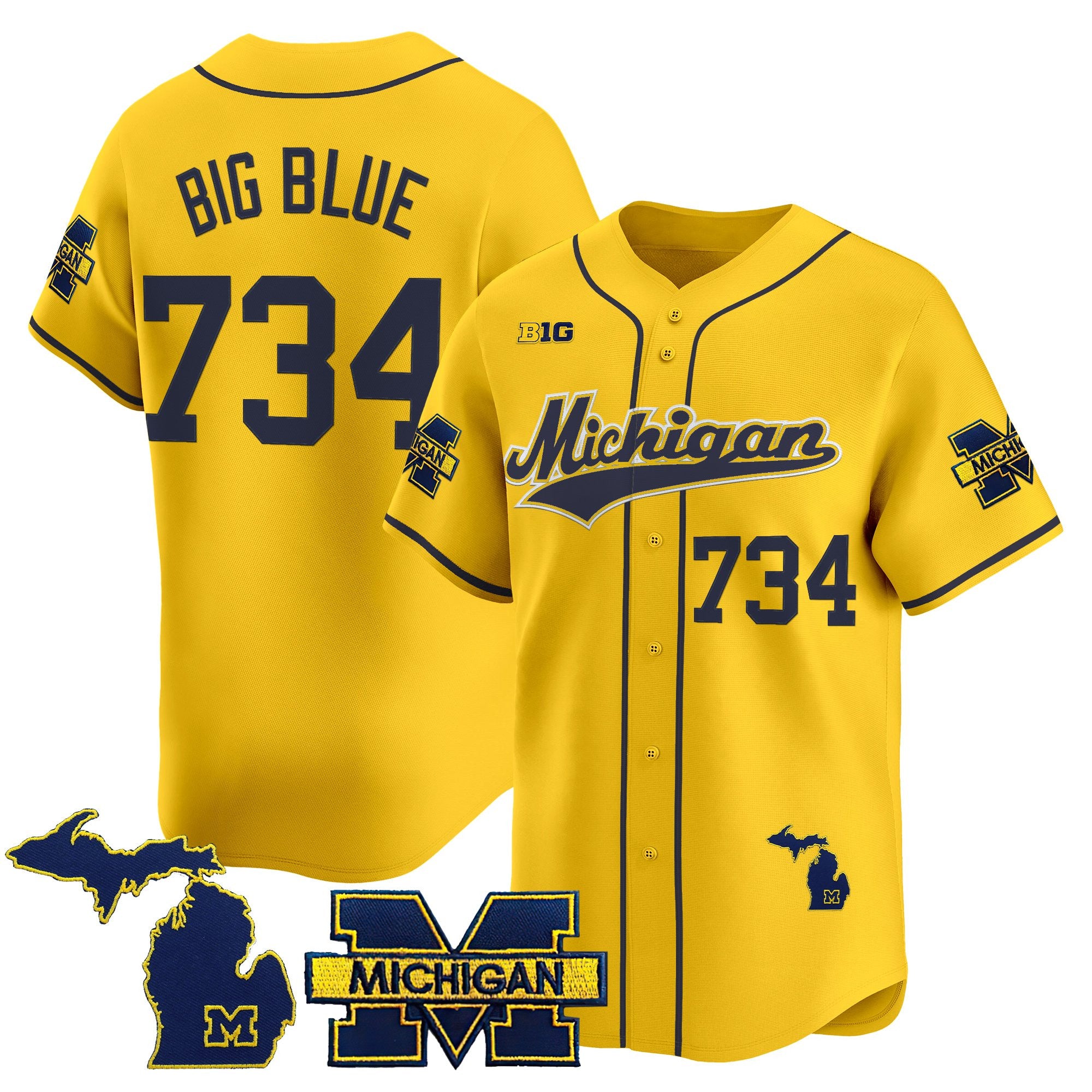 Men's Michigan Wolverines 2025 Vapor Baseball Jersey - All Stitched
