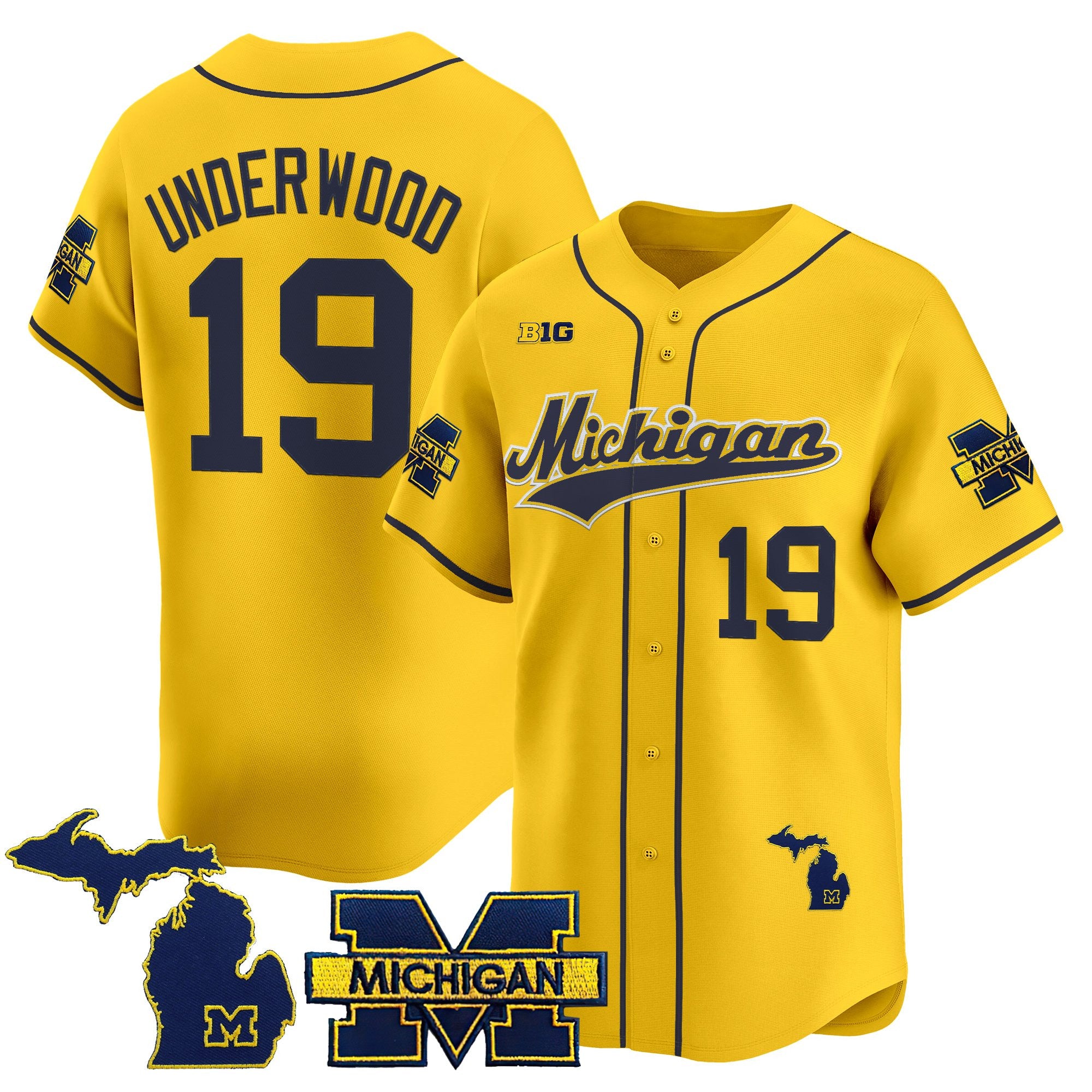 Men's Michigan Wolverines 2025 Vapor Baseball Jersey - All Stitched