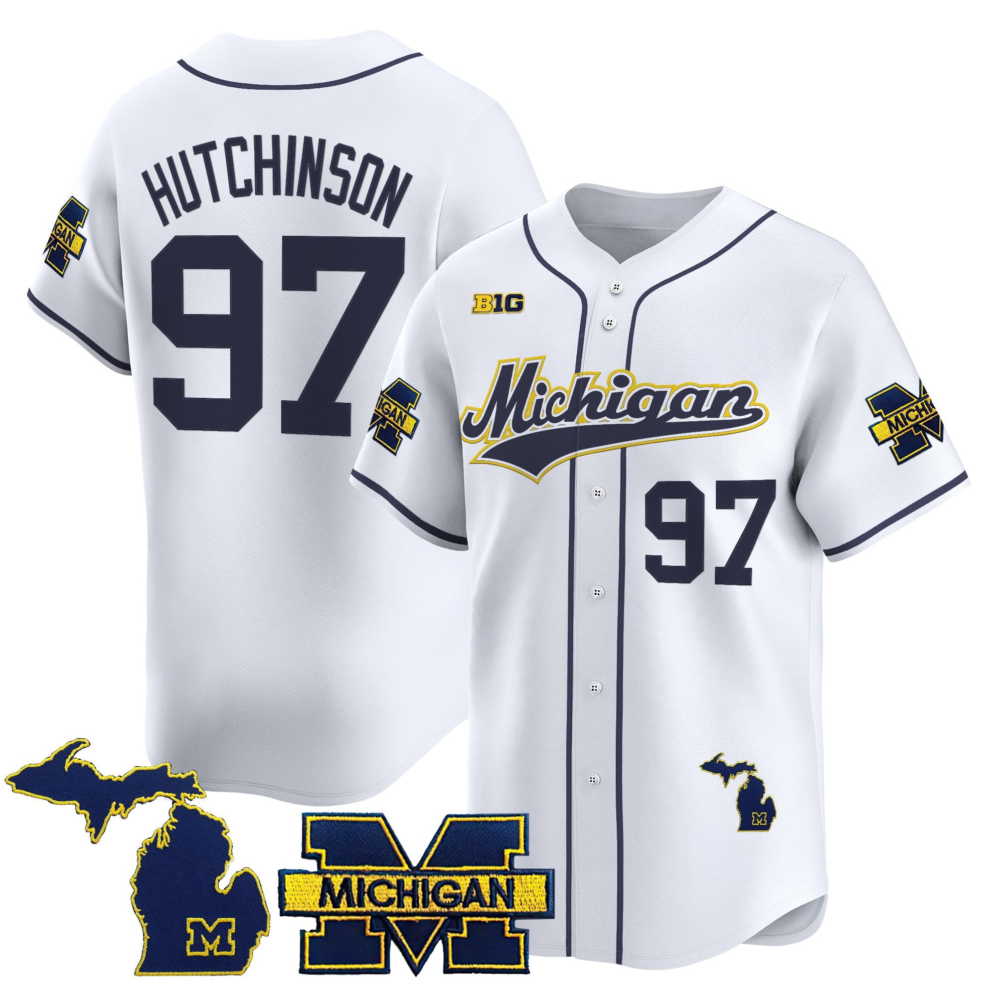 Men's Michigan Wolverines 2025 Vapor Baseball Jersey - All Stitched