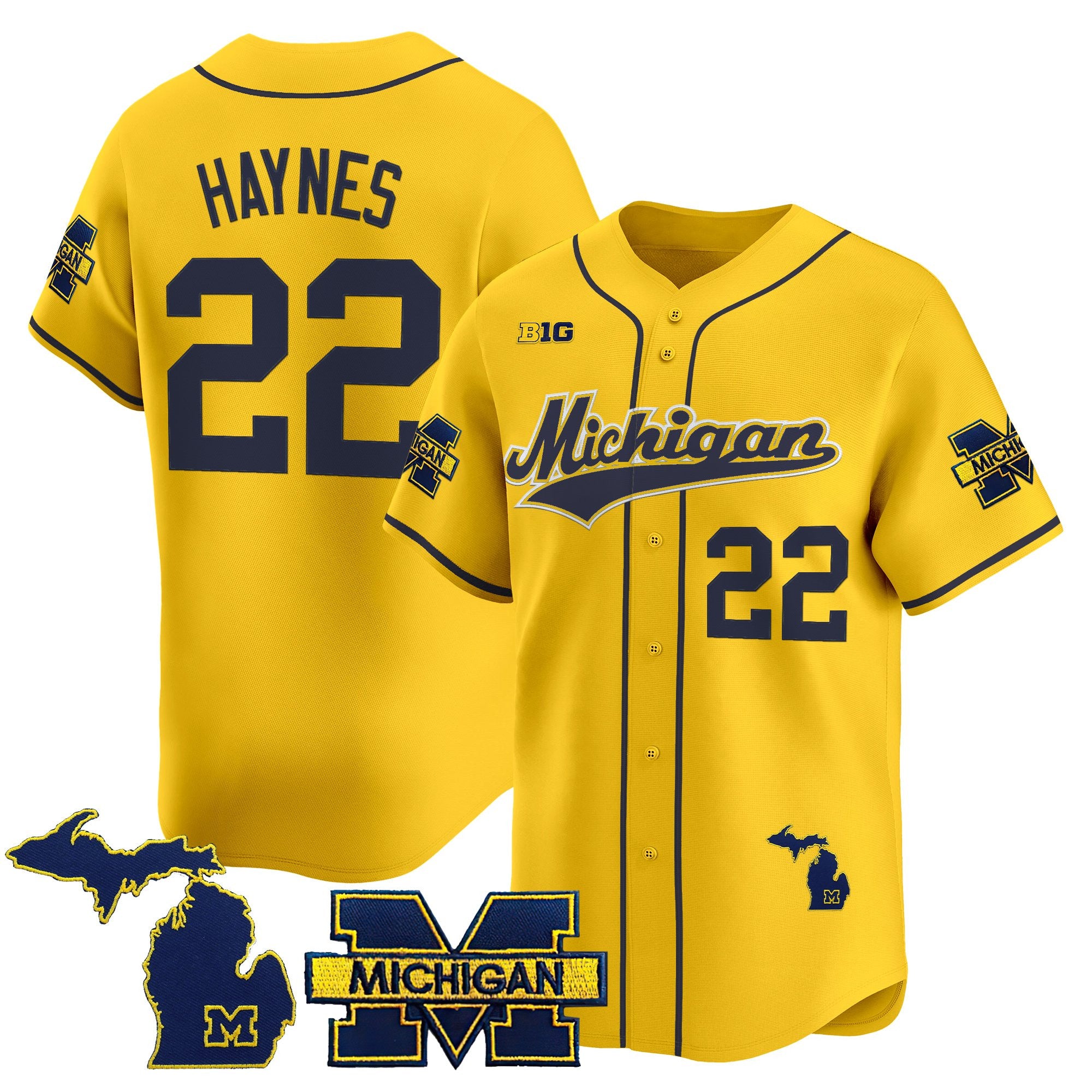 Men's Michigan Wolverines 2025 Vapor Baseball Jersey - All Stitched