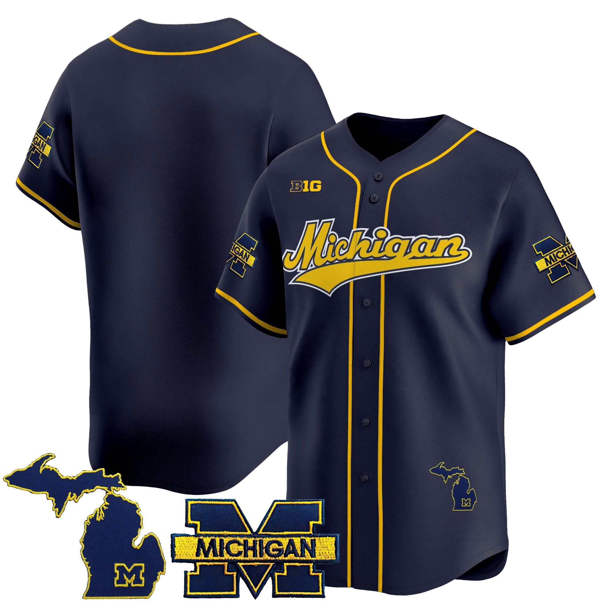 Men's Michigan Wolverines 2025 Vapor Baseball Jersey - All Stitched
