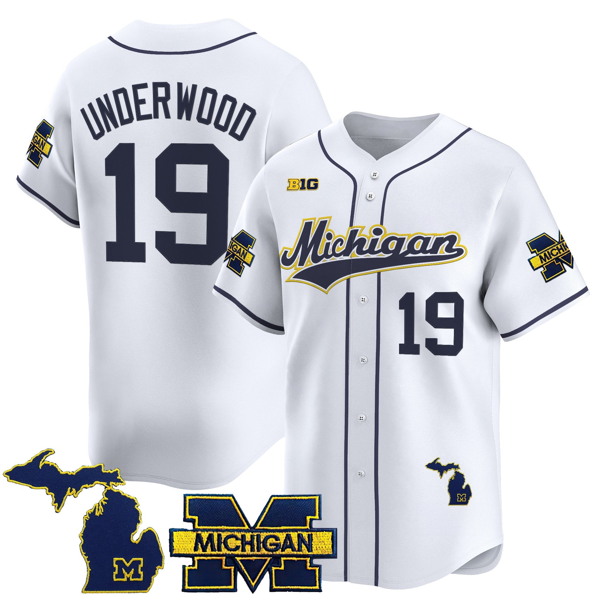 Men's Michigan Wolverines 2025 Vapor Baseball Jersey - All Stitched