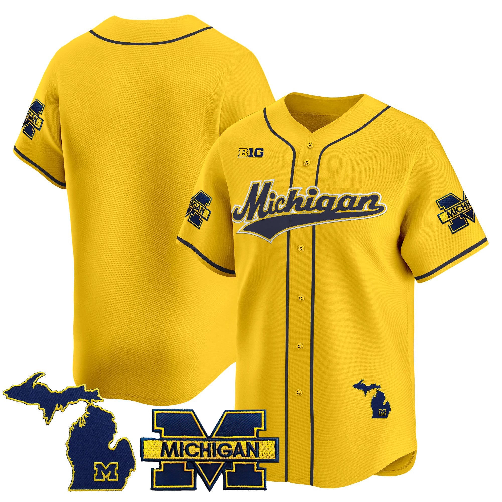 Men's Michigan Wolverines 2025 Vapor Baseball Jersey - All Stitched