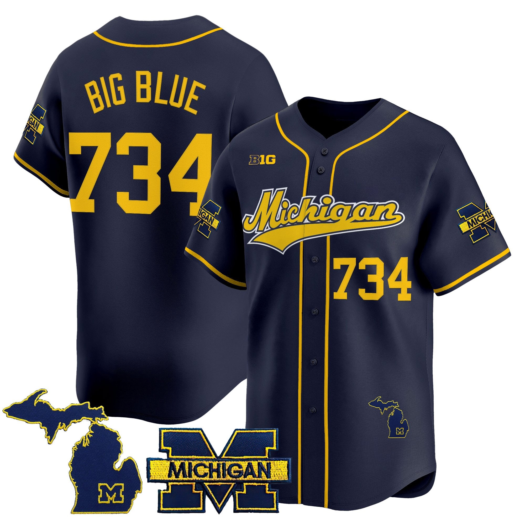 Men's Michigan Wolverines 2025 Vapor Baseball Jersey - All Stitched