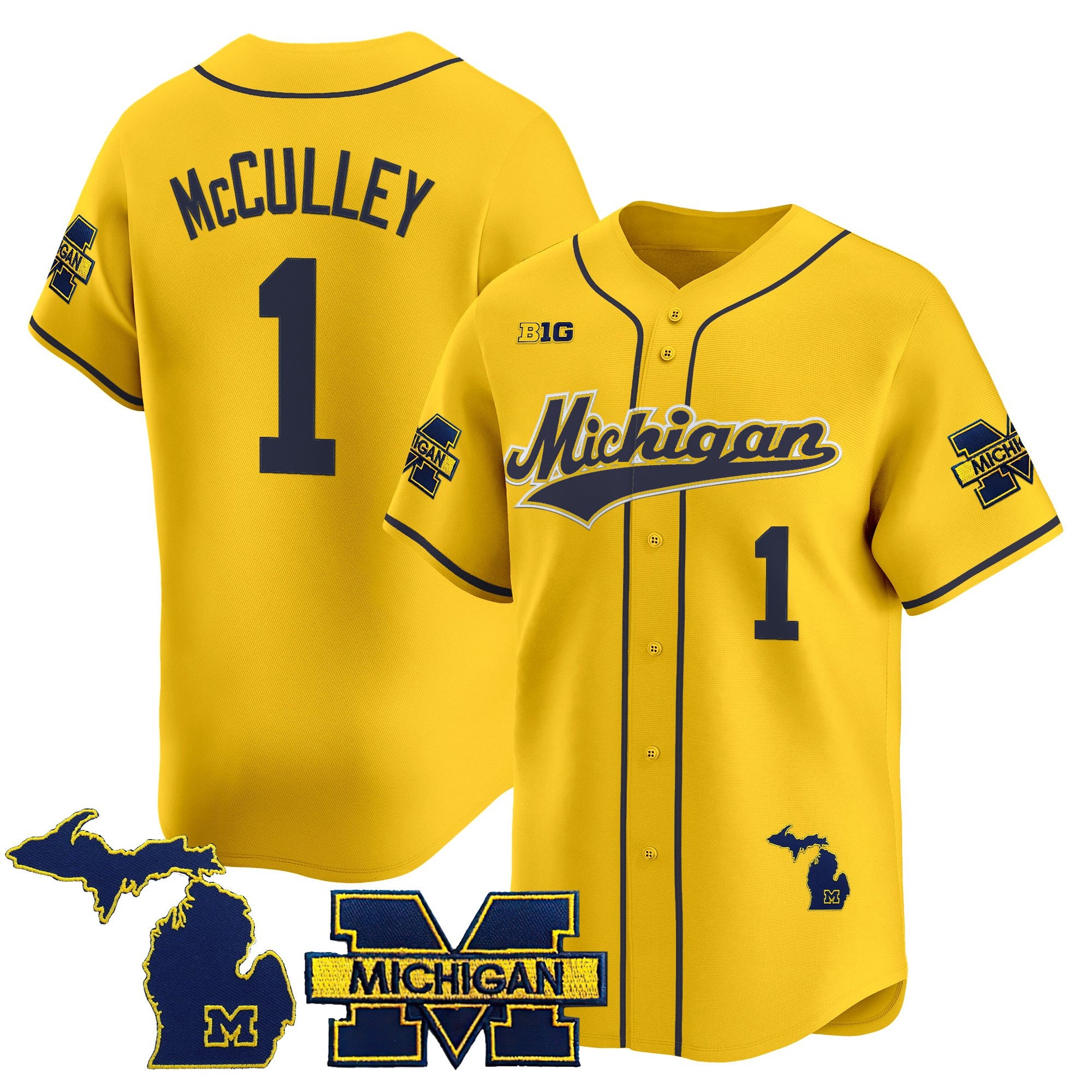 Men's Michigan Wolverines 2025 Vapor Baseball Jersey - All Stitched