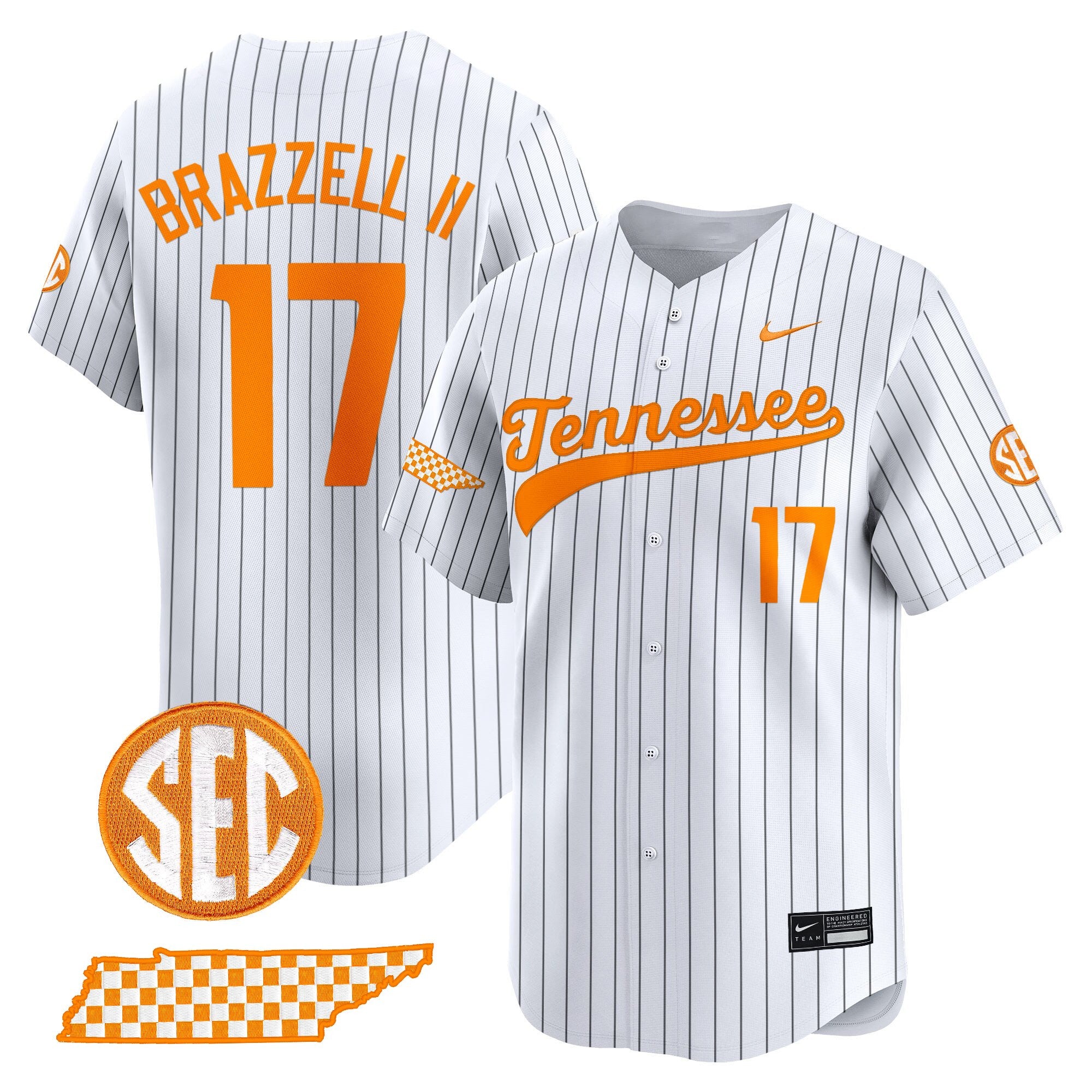 Men's Tennessee Volunteers 2025 Vapor Baseball Jersey - All Stitched