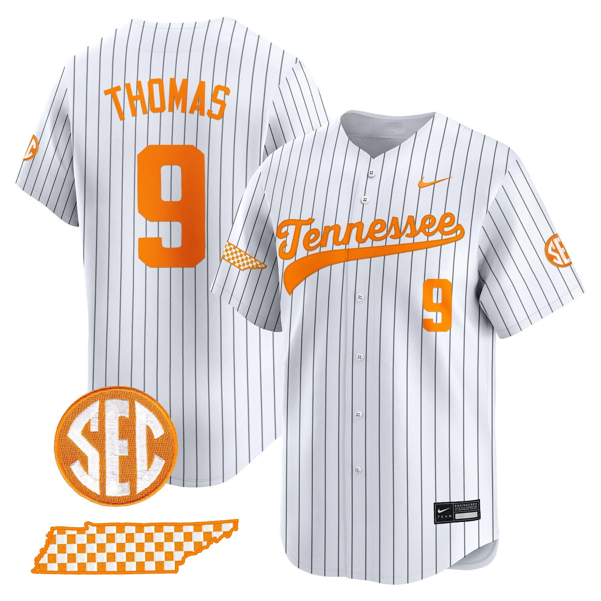 Men's Tennessee Volunteers 2025 Vapor Baseball Jersey - All Stitched