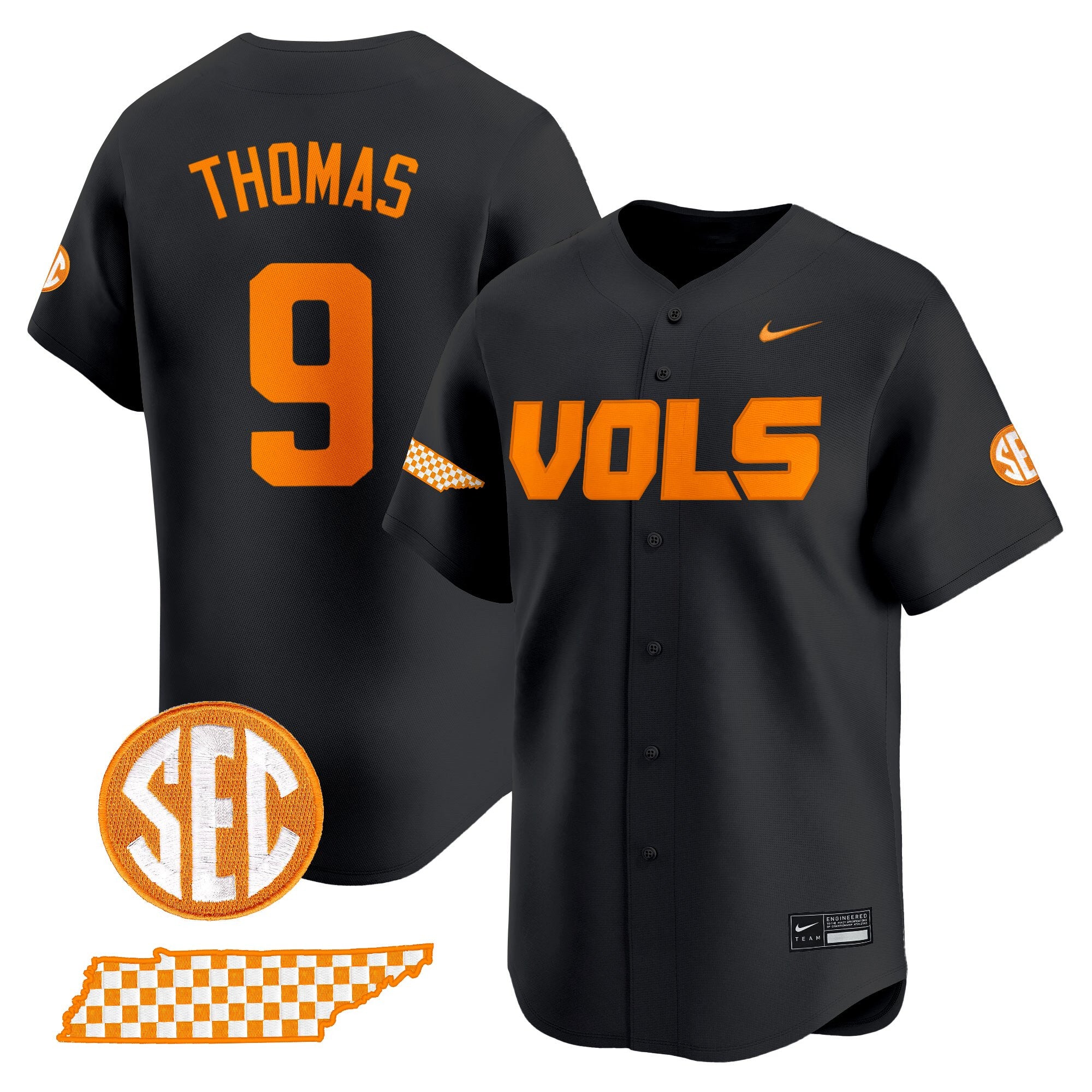Men's Tennessee Volunteers 2025 Vapor Baseball Jersey - All Stitched