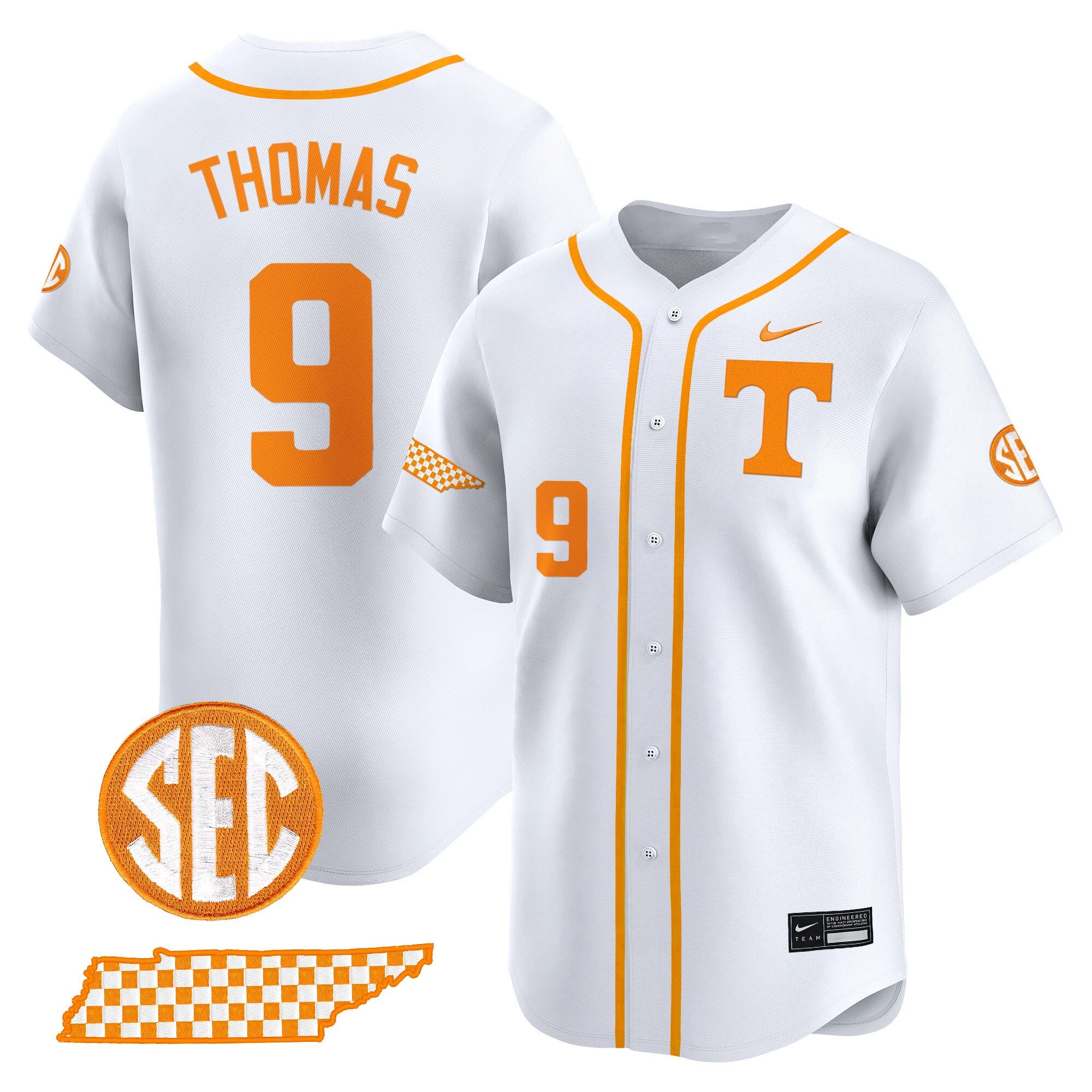 Men's Tennessee Volunteers 2025 Vapor Baseball Jersey - All Stitched