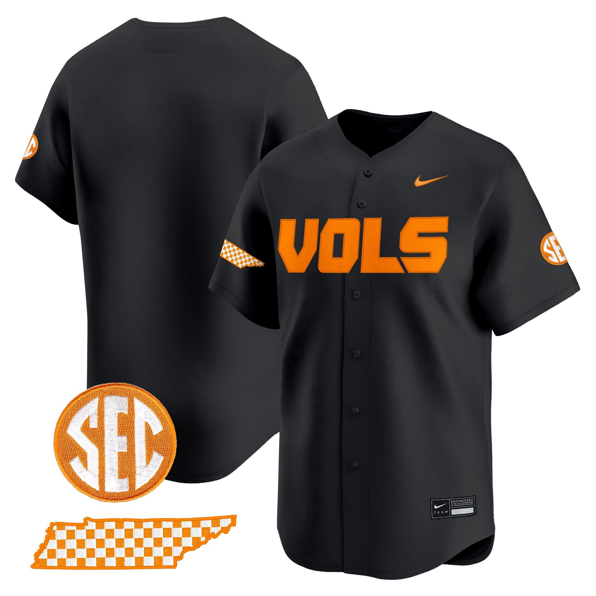 Men's Tennessee Volunteers 2025 Vapor Baseball Jersey - All Stitched