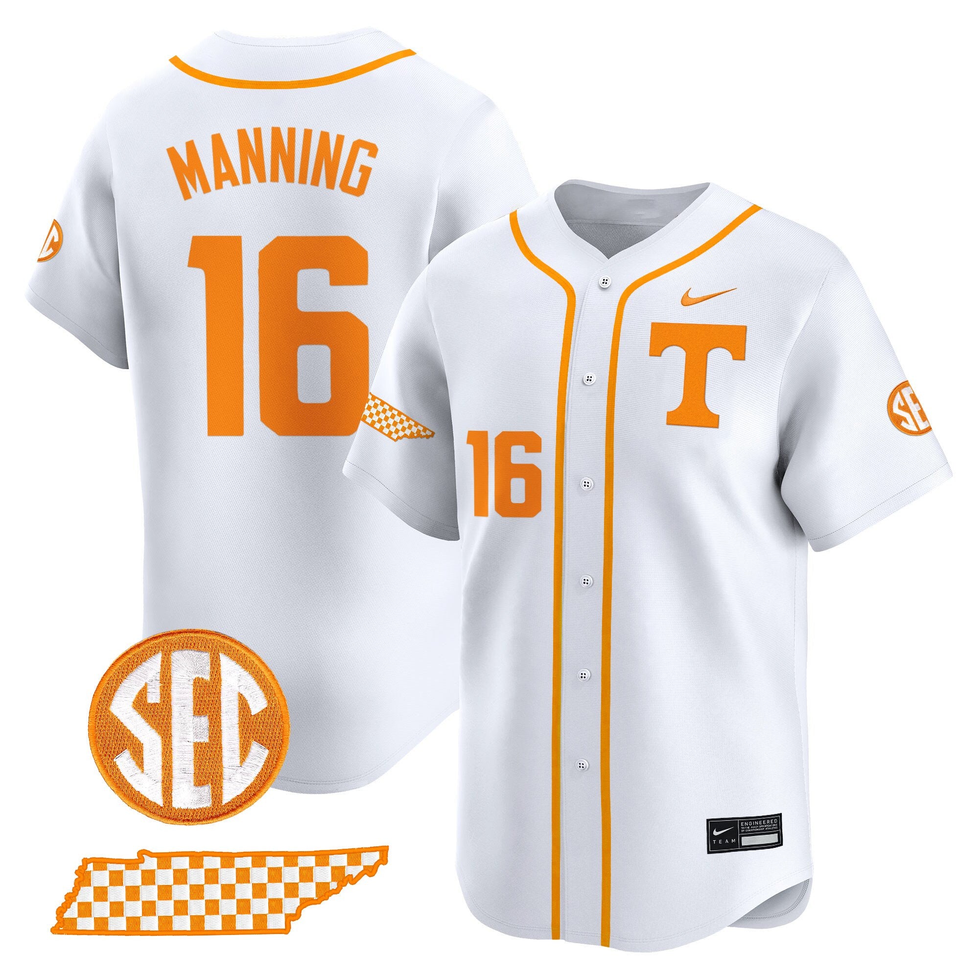 Men's Tennessee Volunteers 2025 Vapor Baseball Jersey - All Stitched