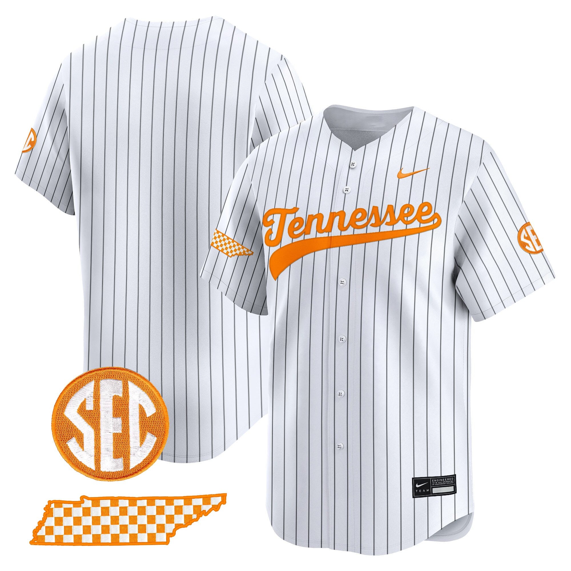 Men's Tennessee Volunteers 2025 Vapor Baseball Jersey - All Stitched