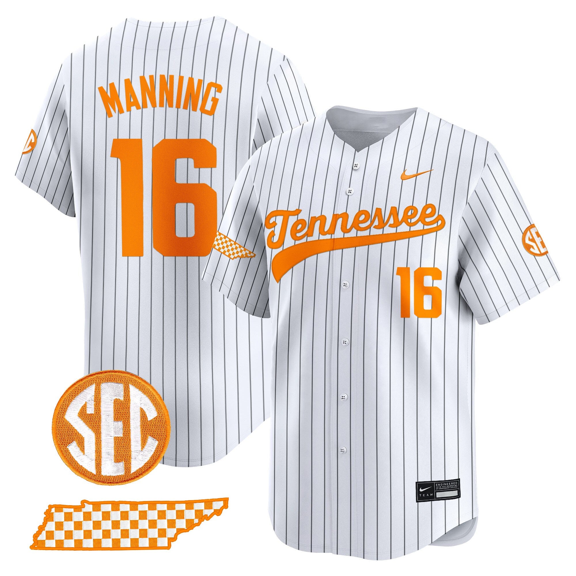 Men's Tennessee Volunteers 2025 Vapor Baseball Jersey - All Stitched