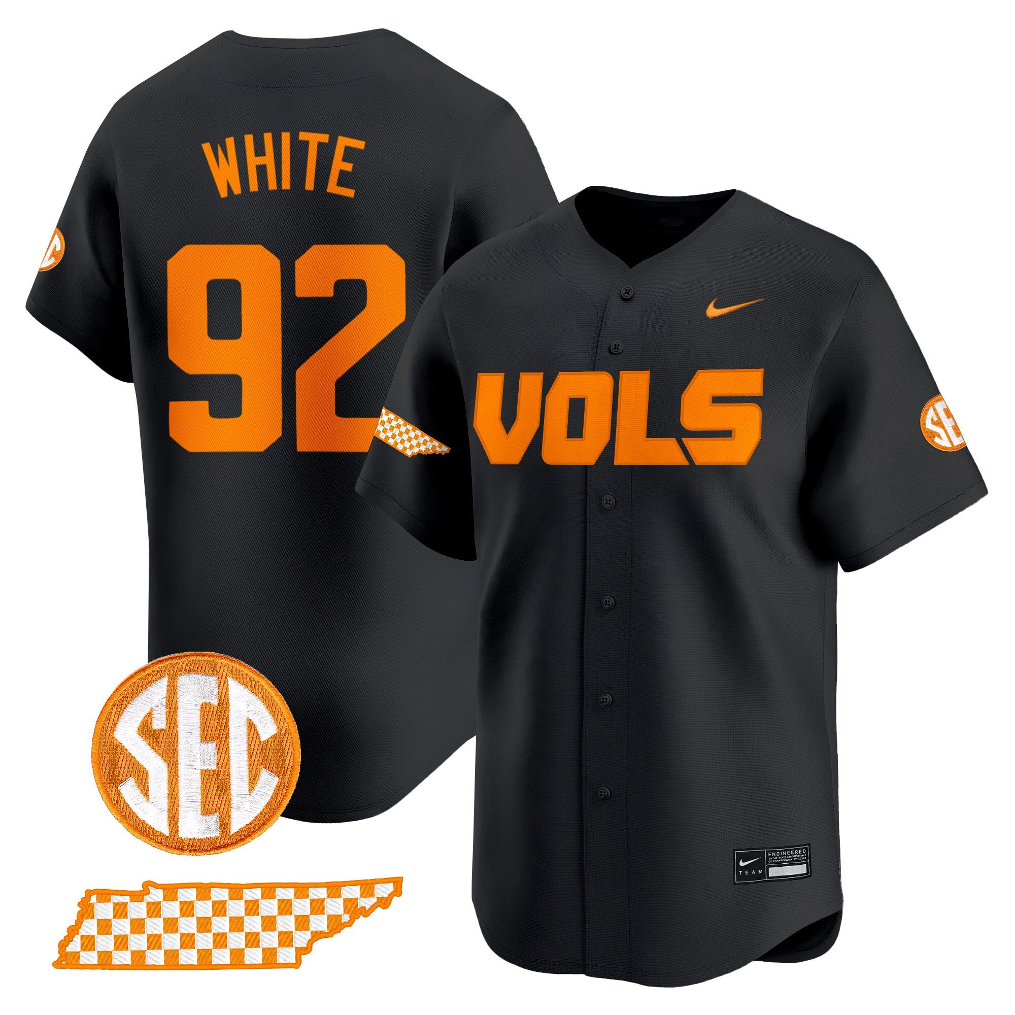 Men's Tennessee Volunteers 2025 Vapor Baseball Jersey - All Stitched