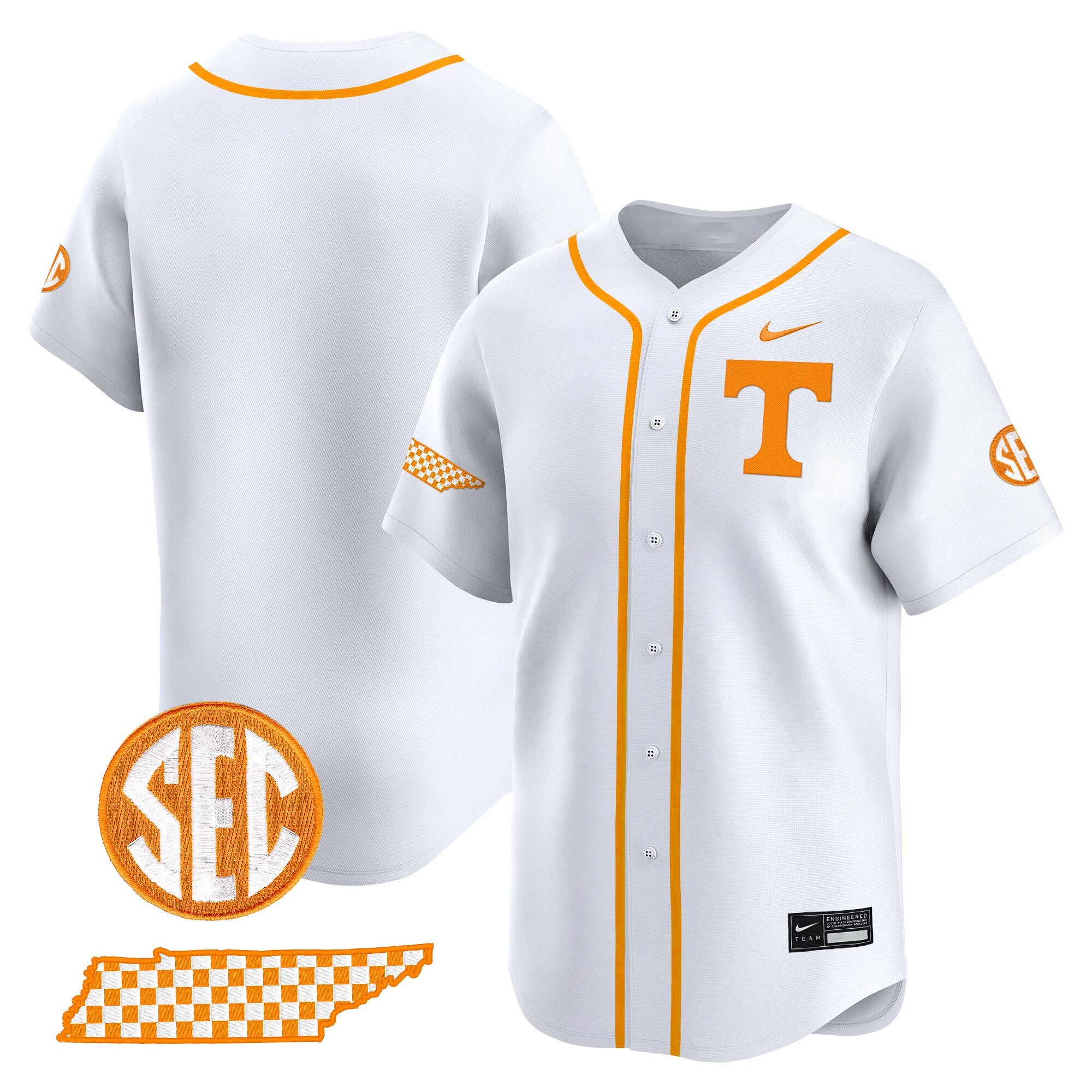 Men's Tennessee Volunteers 2025 Vapor Baseball Jersey - All Stitched