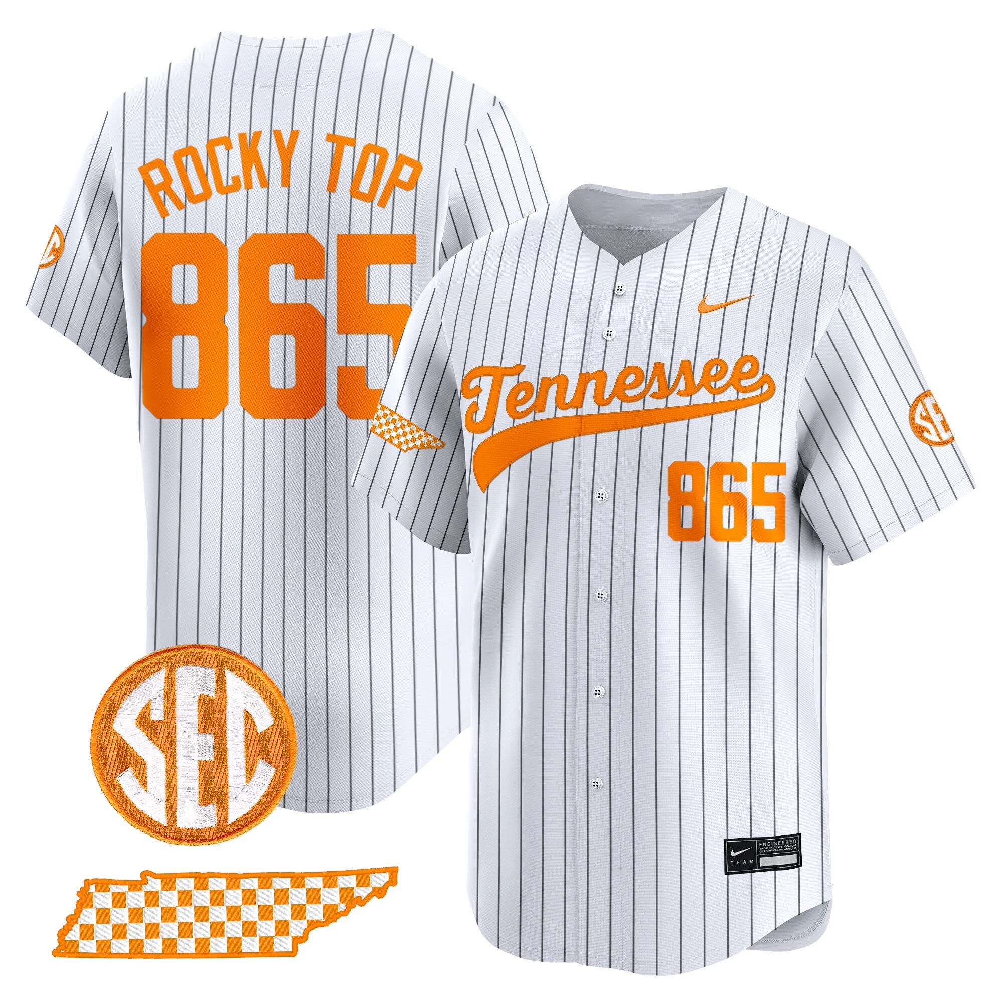 Men's Tennessee Volunteers 2025 Vapor Baseball Jersey - All Stitched