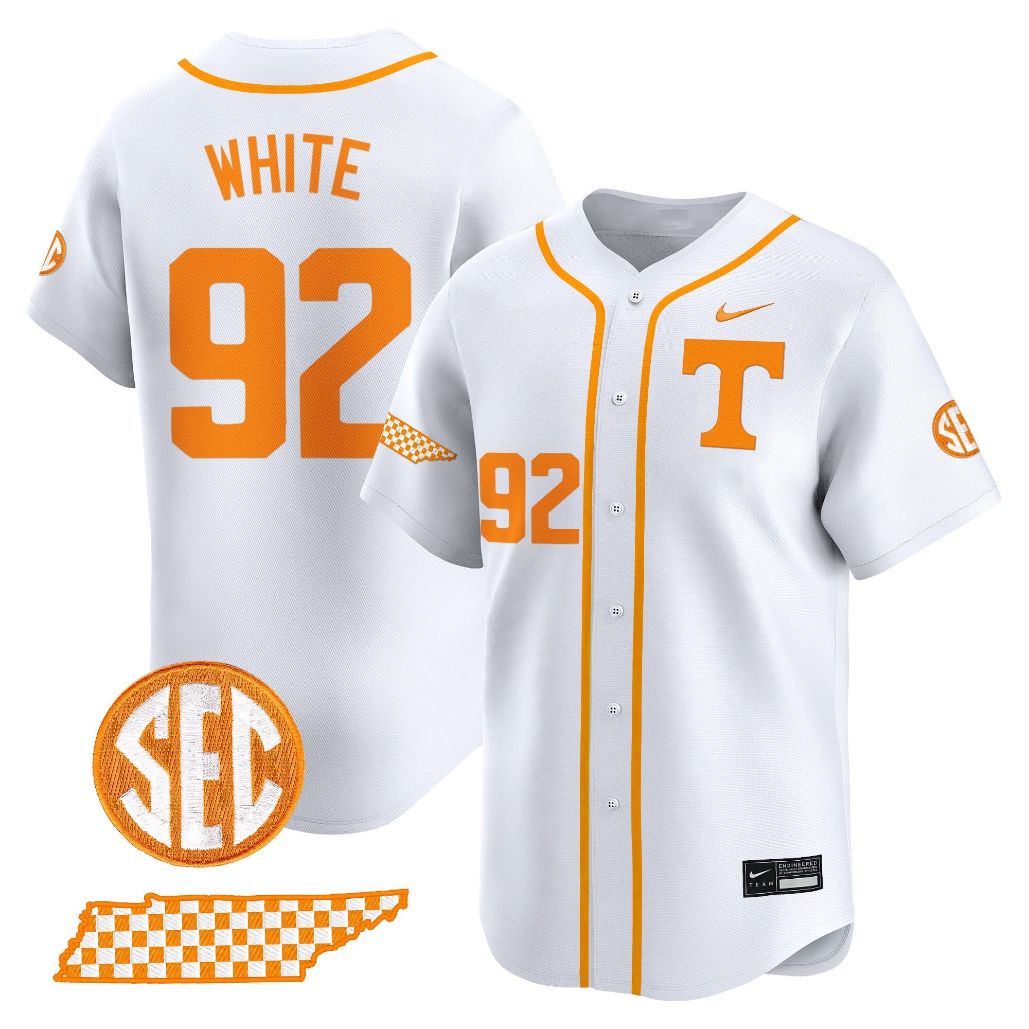 Men's Tennessee Volunteers 2025 Vapor Baseball Jersey - All Stitched