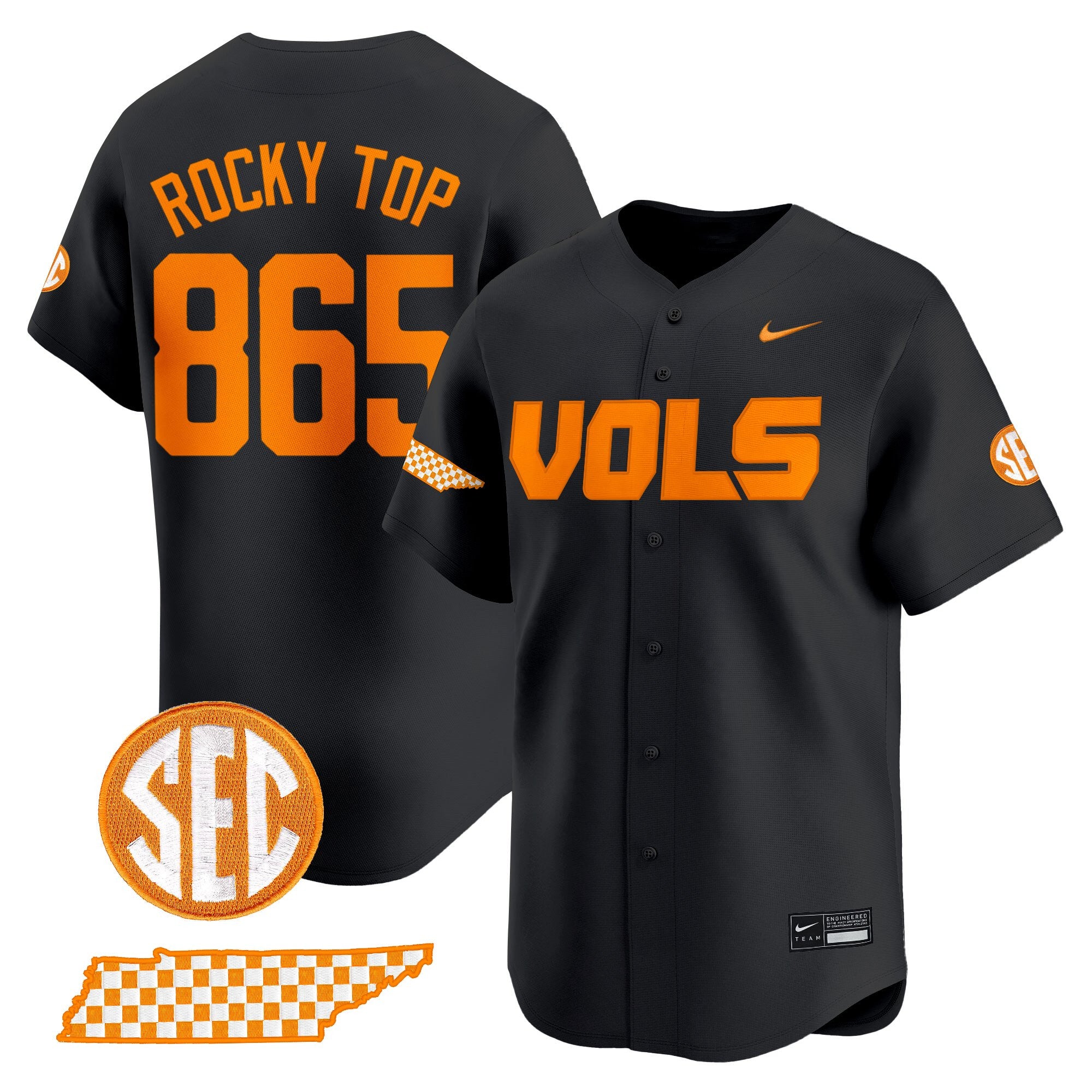 Men's Tennessee Volunteers 2025 Vapor Baseball Jersey - All Stitched