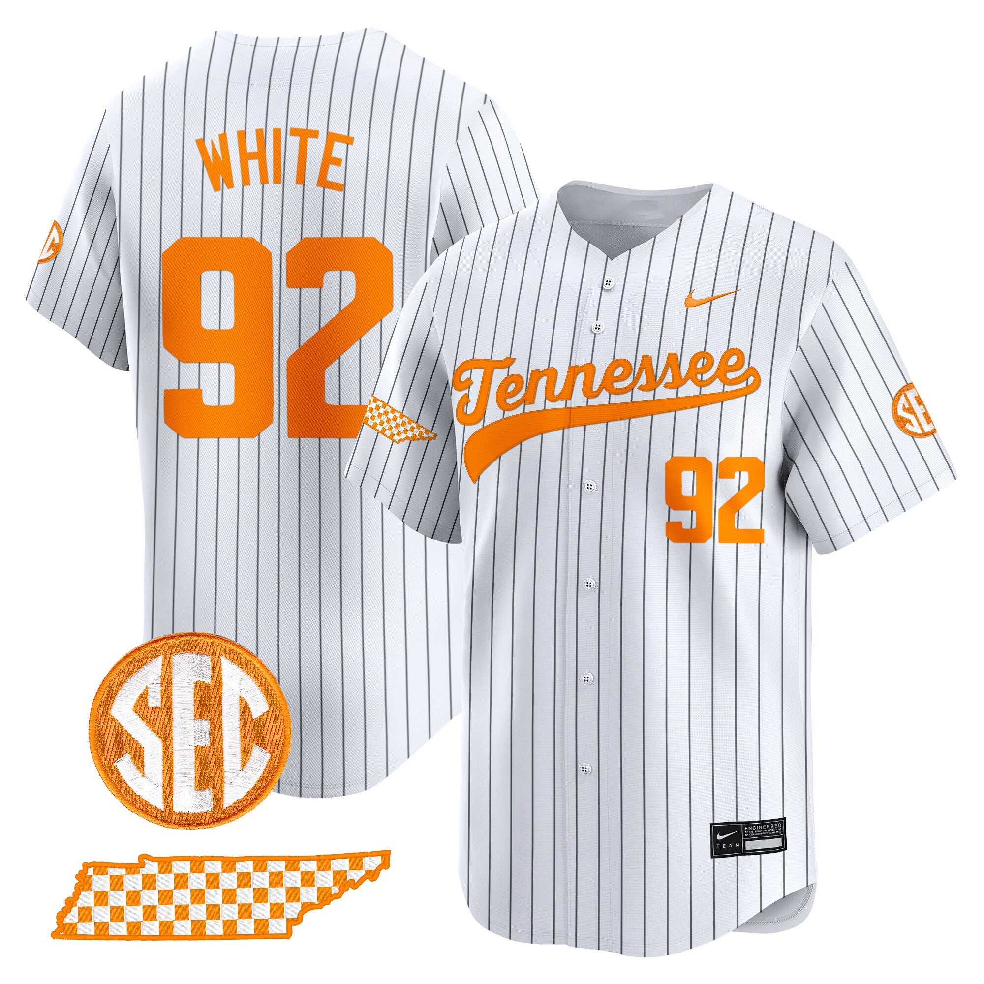 Men's Tennessee Volunteers 2025 Vapor Baseball Jersey - All Stitched