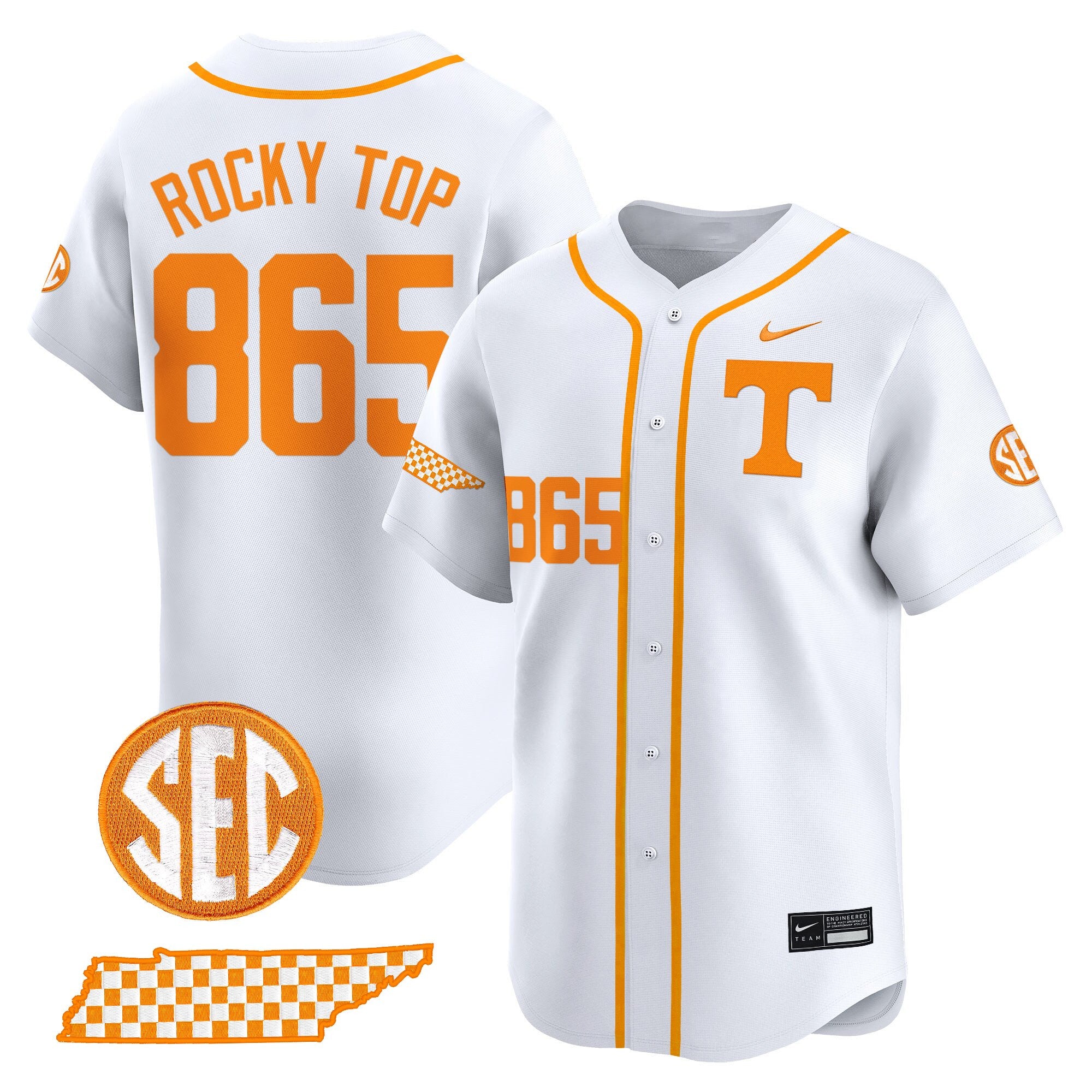 Men's Tennessee Volunteers 2025 Vapor Baseball Jersey - All Stitched